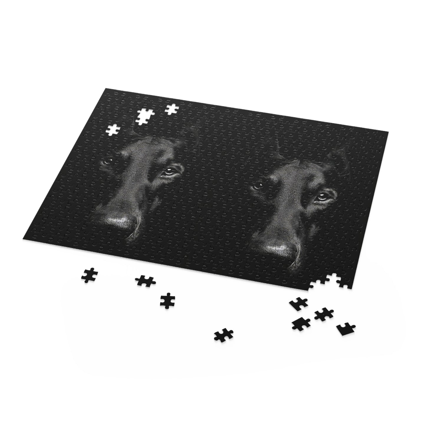 Human Mental Stimulation 1 Puzzle Black Lab Portrait Puzzle 1 Jigsaw (120/252/500 Pieces)