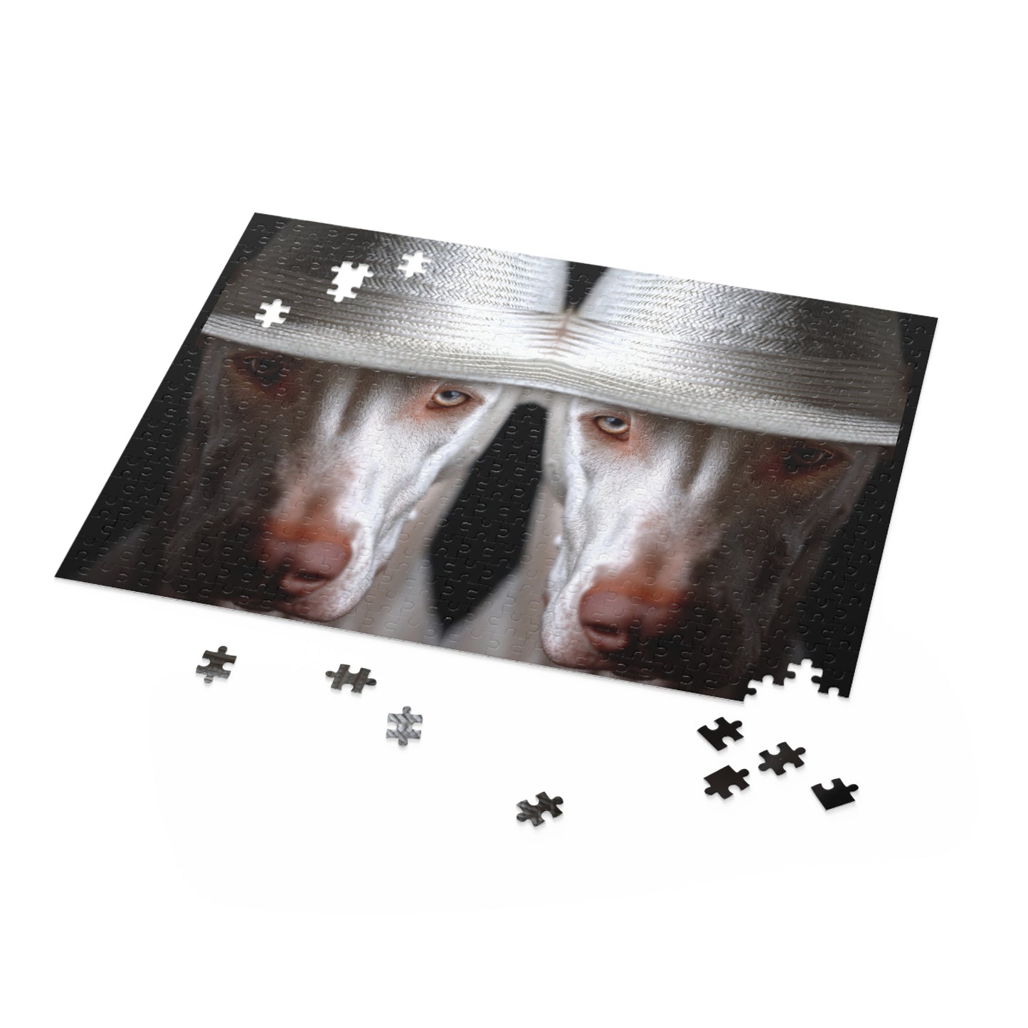 Human Mental Stimulation 4 Puzzle Black Lab Portrait Puzzle 1 Jigsaw (120/252/500 Pieces)