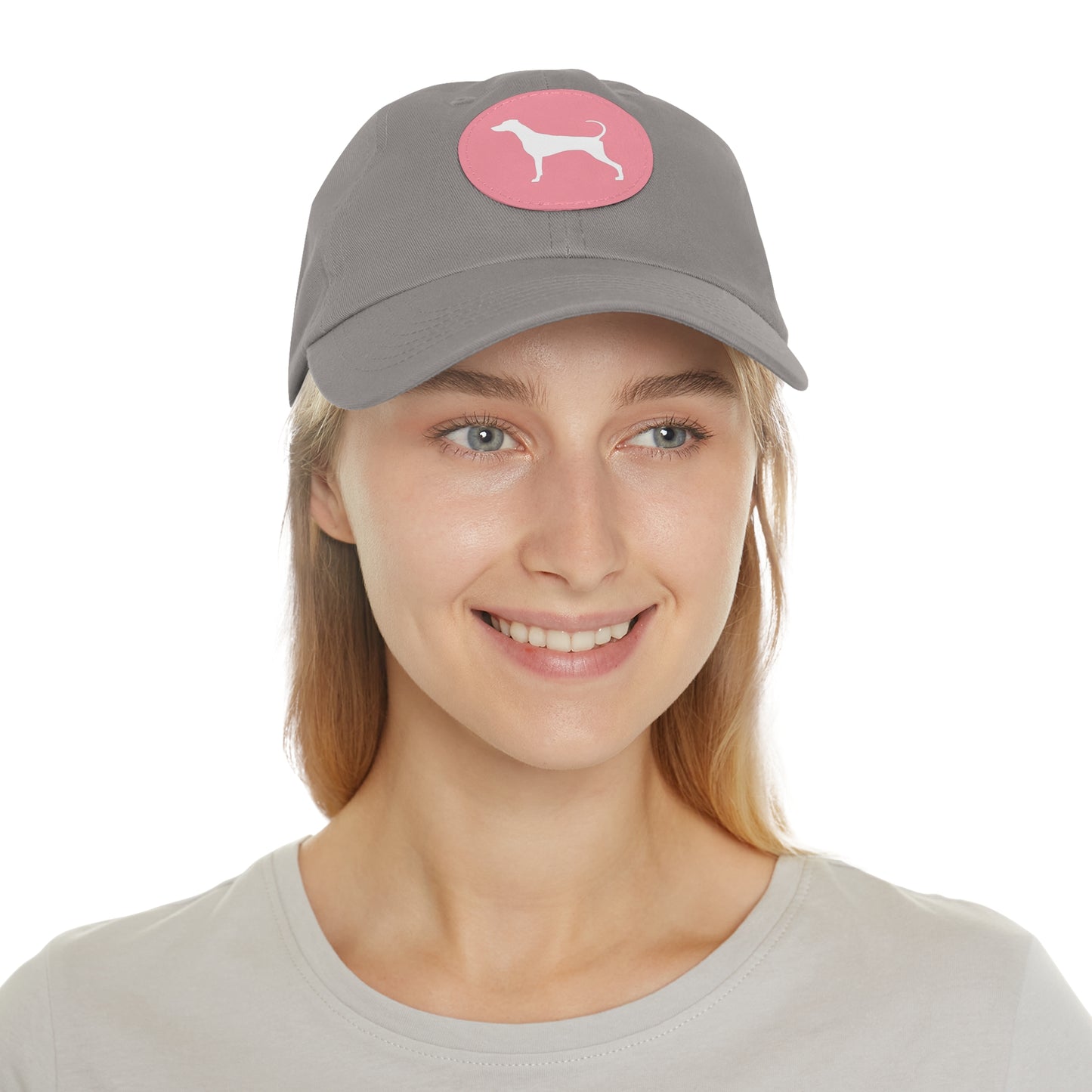 N 7 Dad Hat with Leather Patch (Round)
