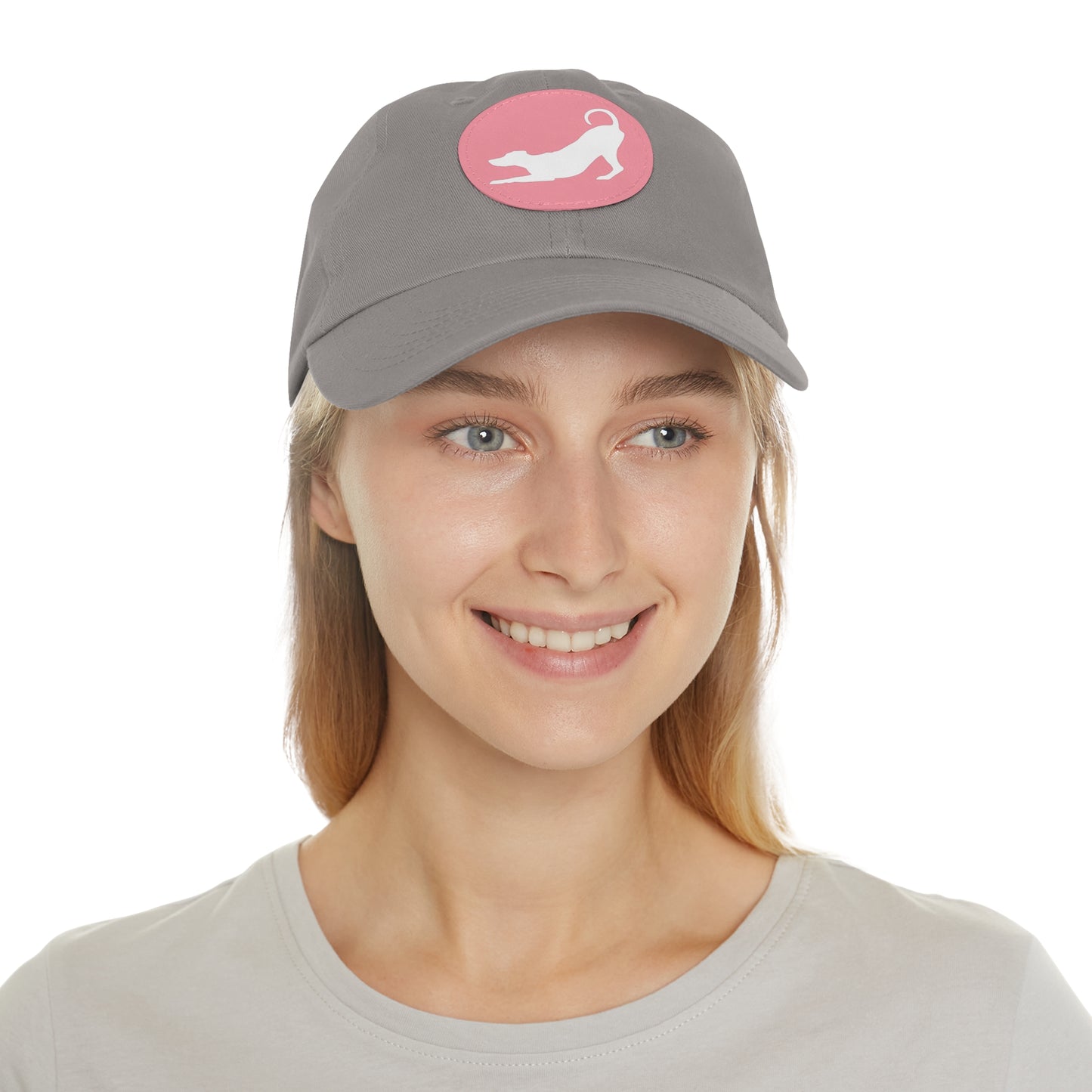 N 2 Dad Hat with Leather Patch (Round)