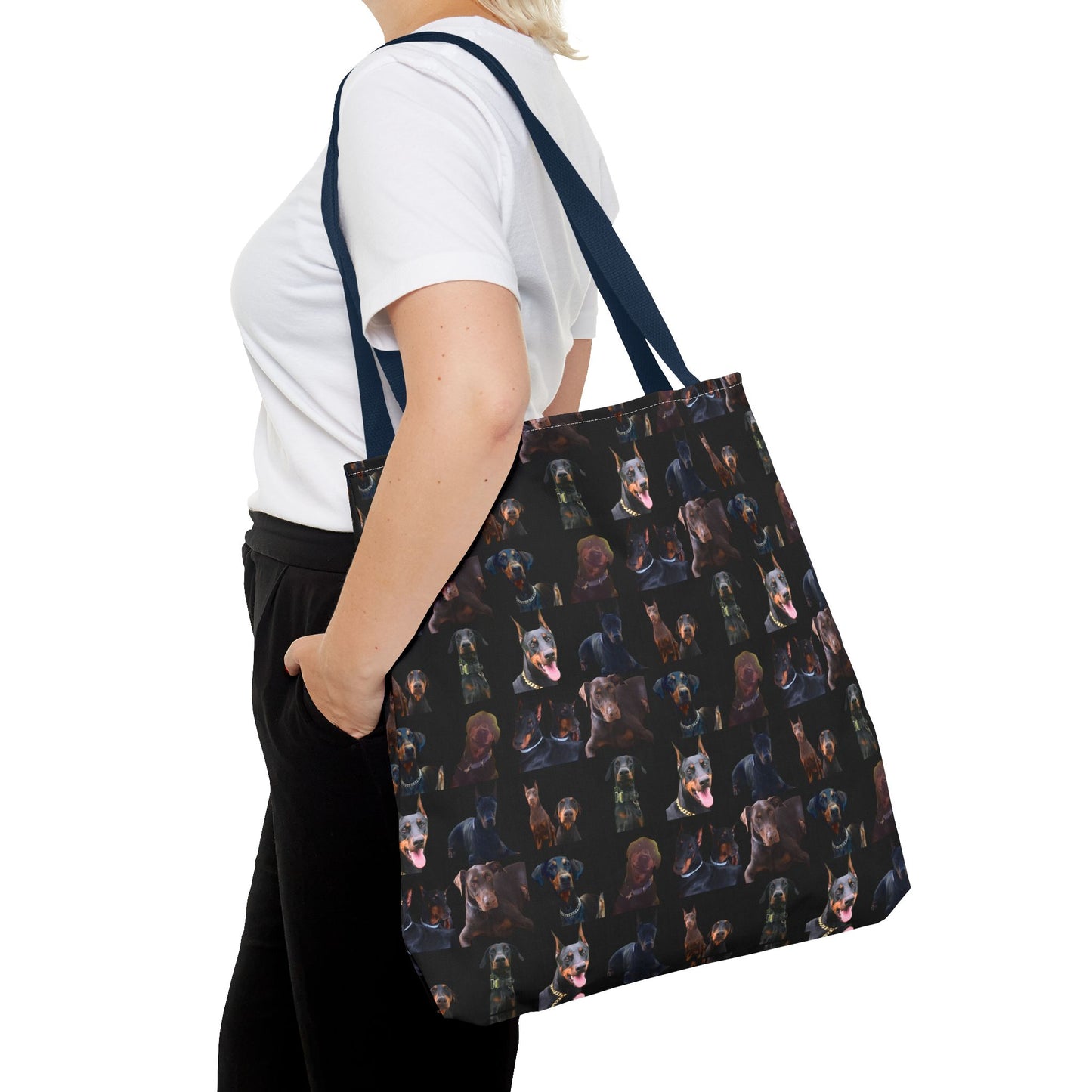 Edition 5 Doberman Model Pattern Black Tote Bag