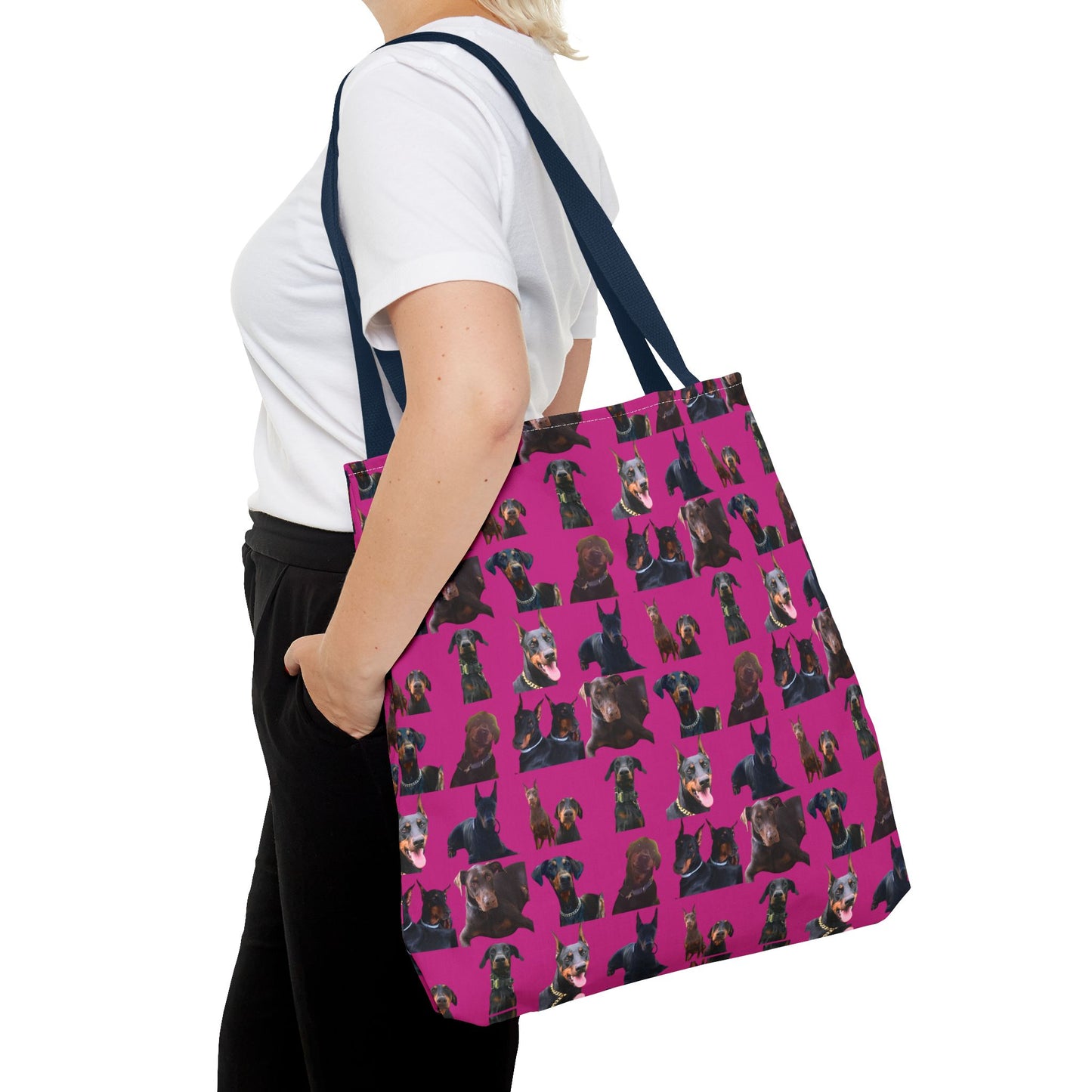 Rdition 5 Doberman Model Pattern Pink Tote Bag