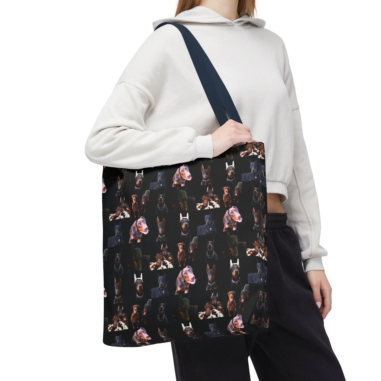 Edition 10 Doberman Model Pattern Black Tote Bag