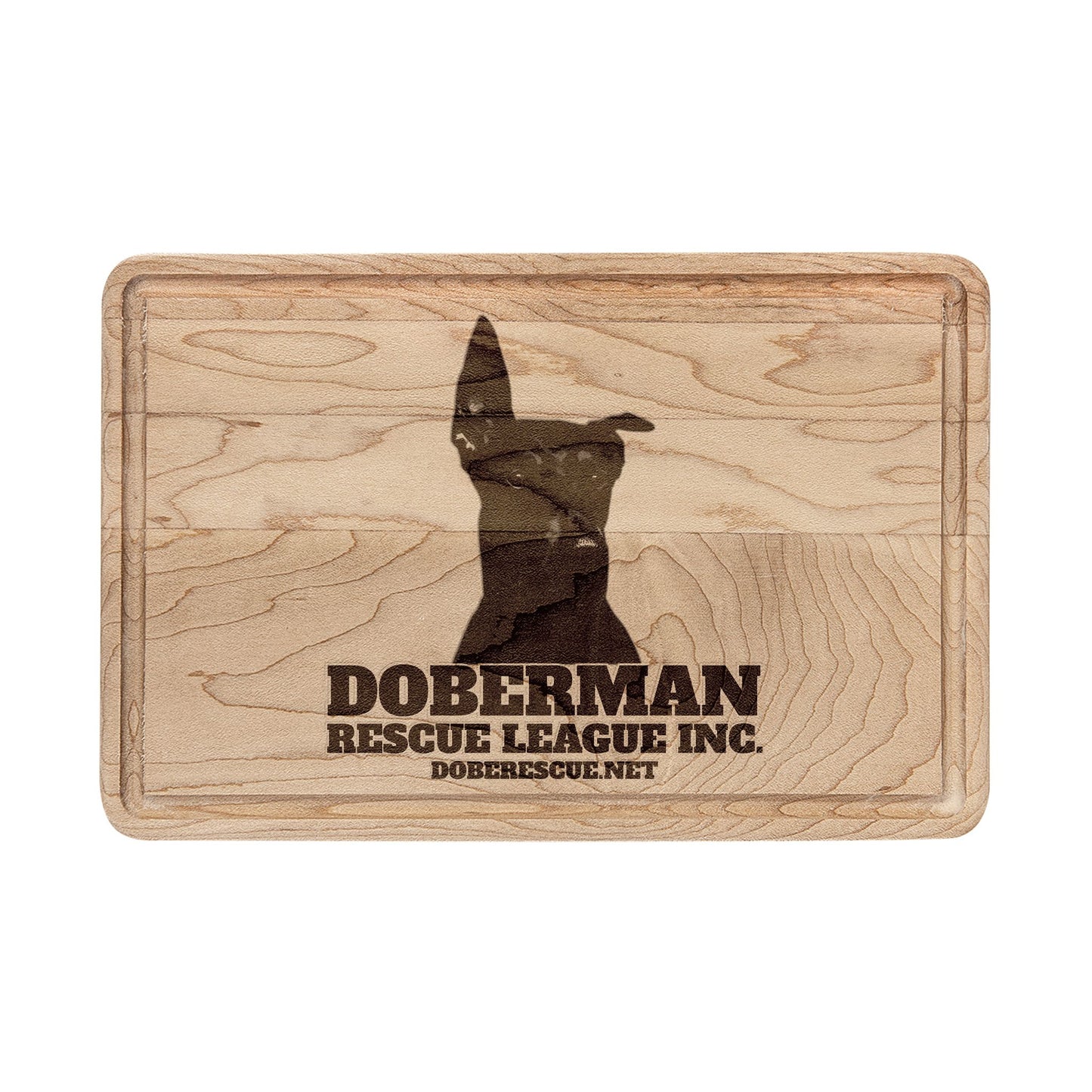 Doberman Rescue League Wooden Cutting Board (Engraving)