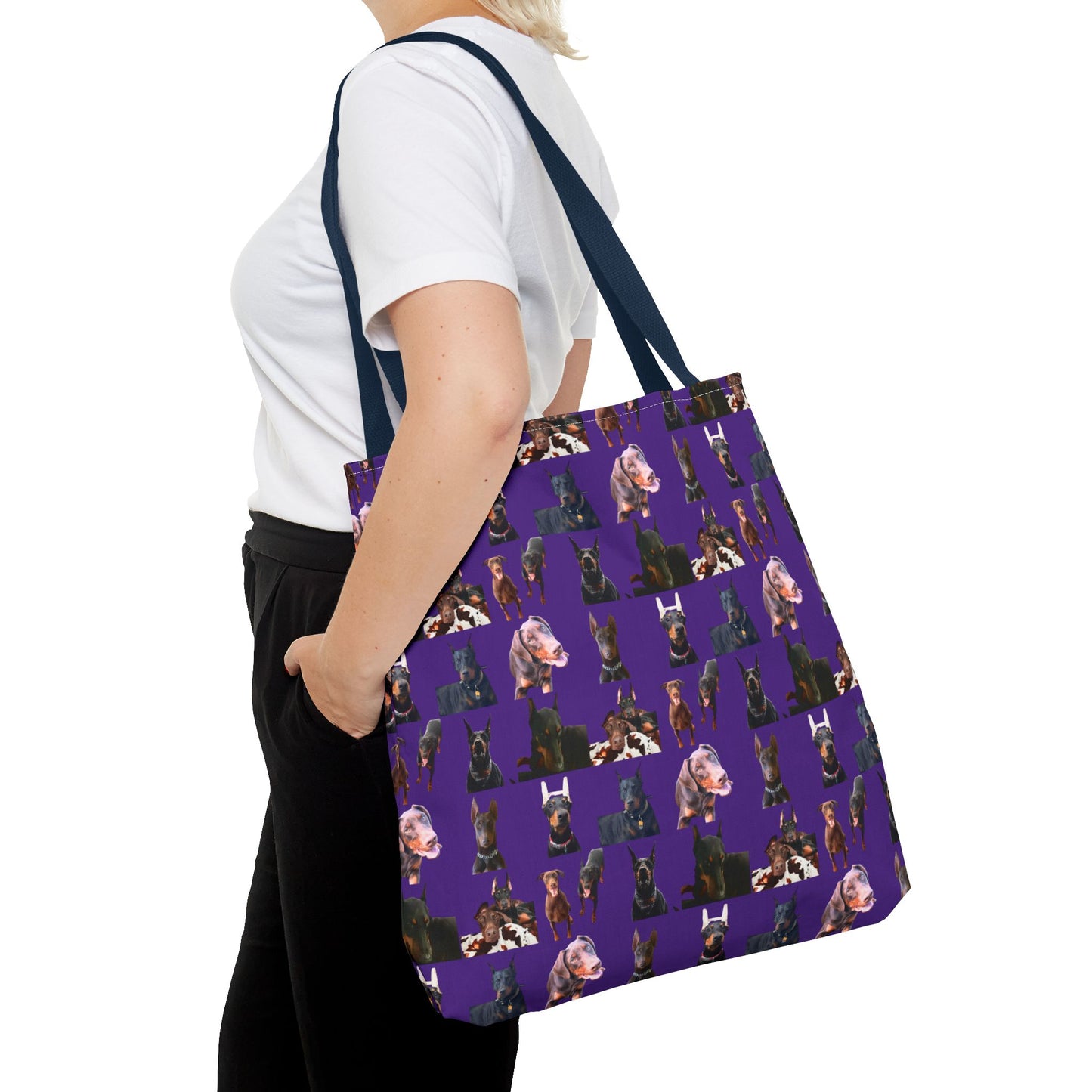 Edition 10 Doberman Model Pattern Purple Tote Bag