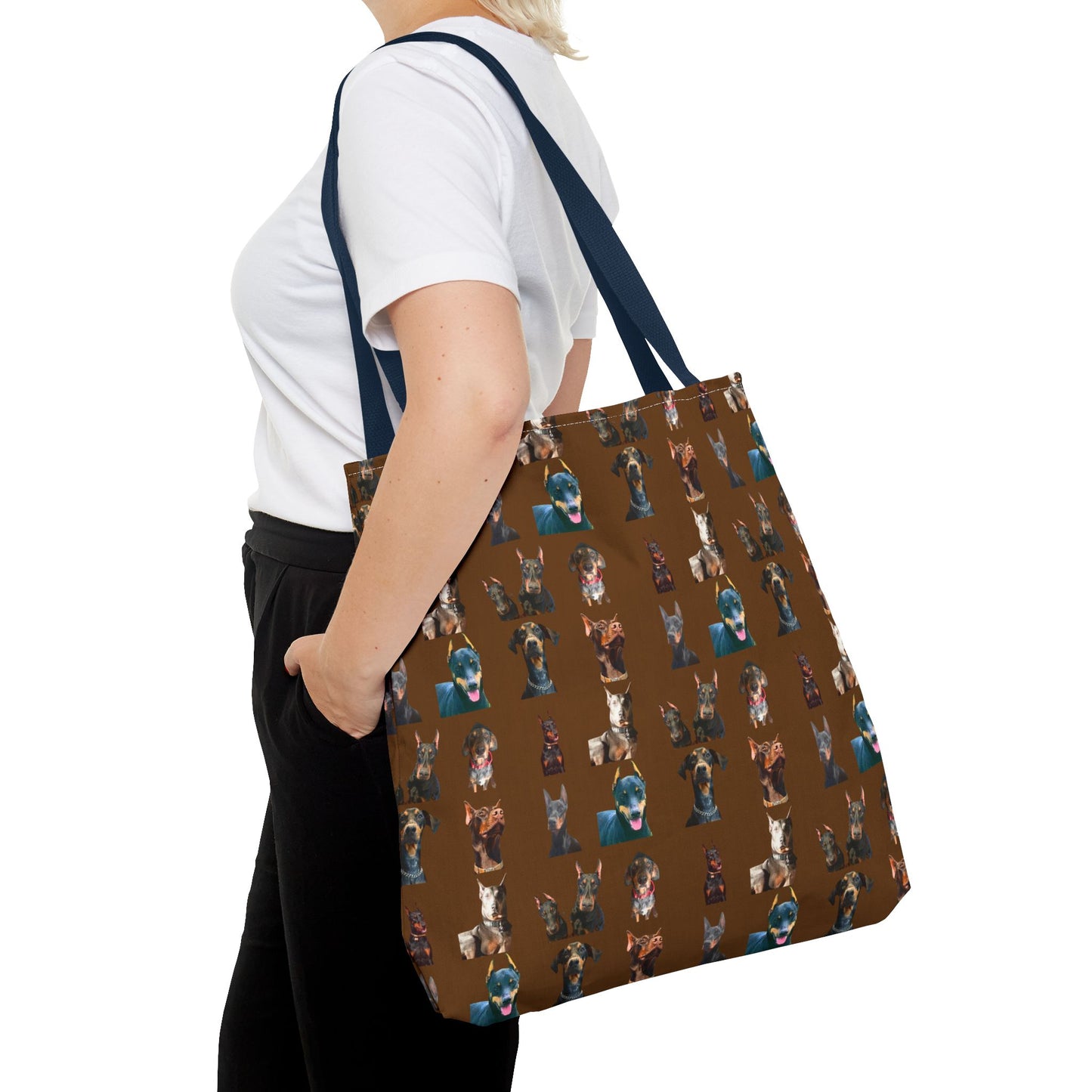 Edition 4 Doberman Model Pattern Brown Tote Bag
