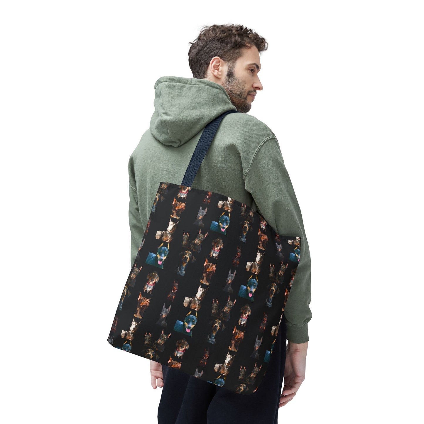 Edition 4 Doberman Model Pattern Black Tote Bag
