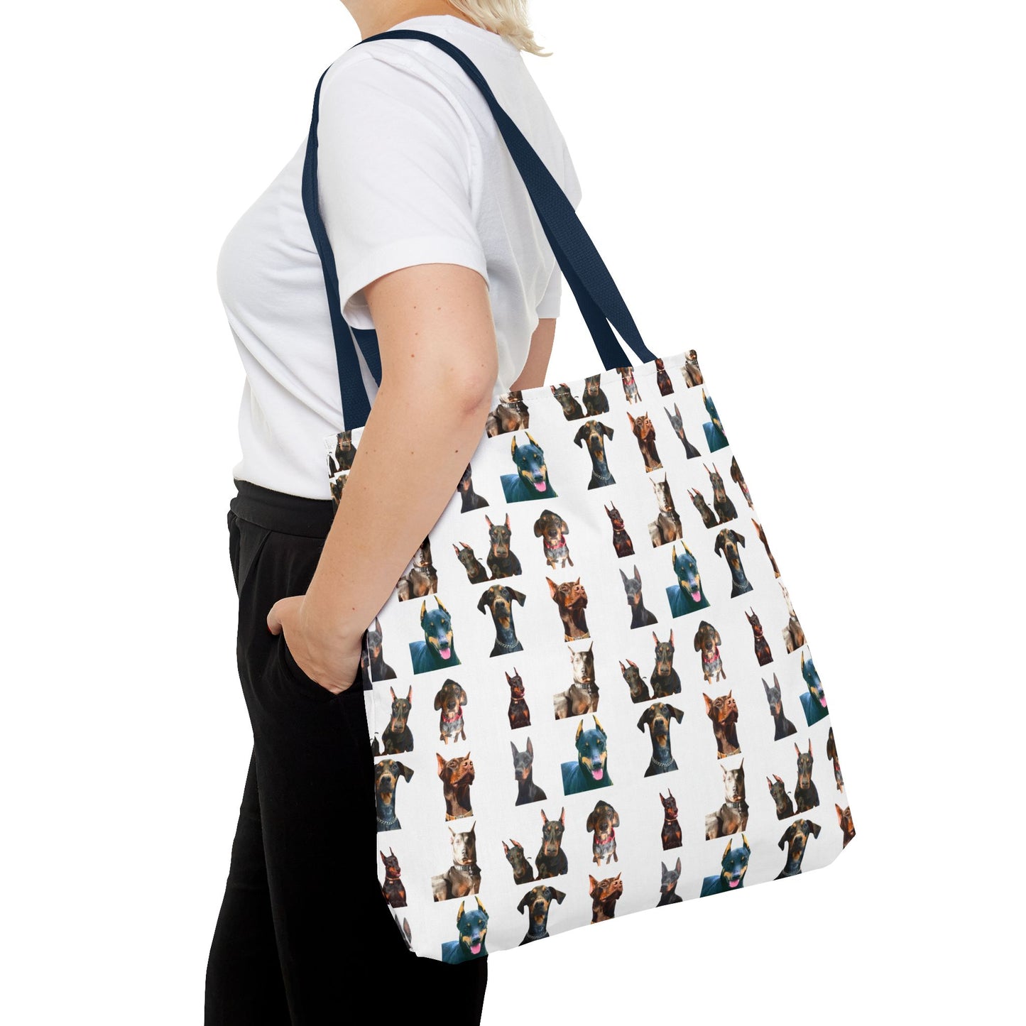 Edition 4 Doberman Model Pattern White Tote Bag