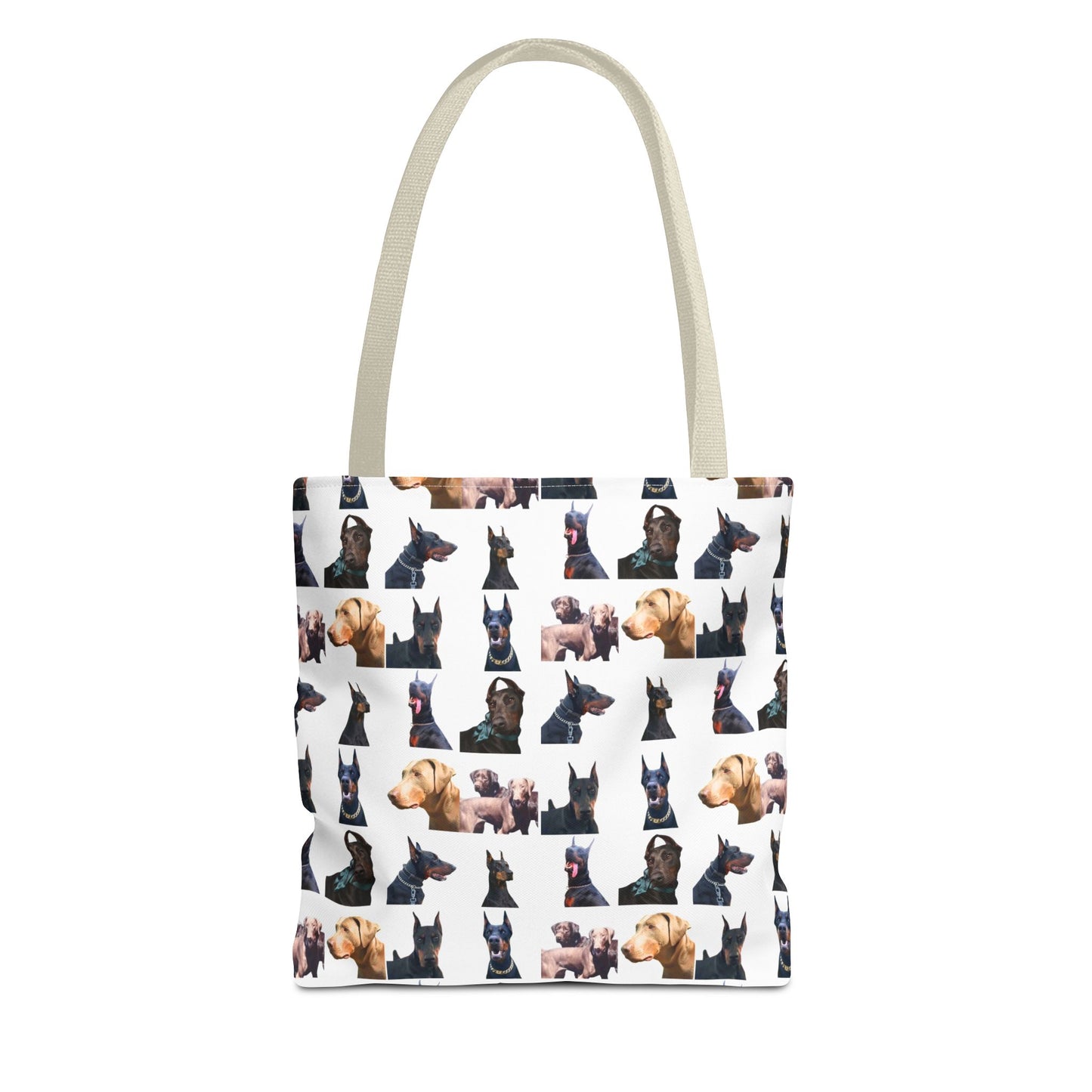 Edition 8 Doberman Model Pattern White Tote Bag