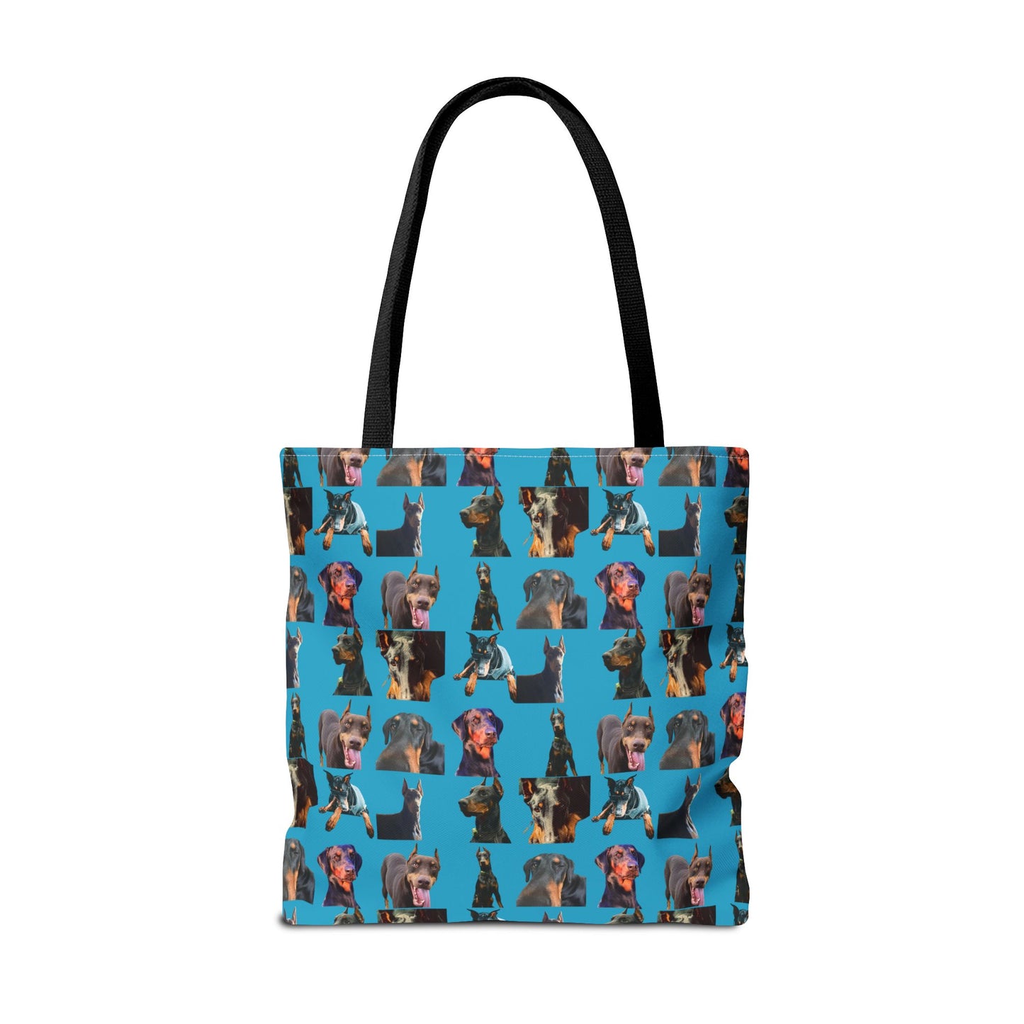 Edition 3 Doberman Model Pattern Turquoise Tote Bag