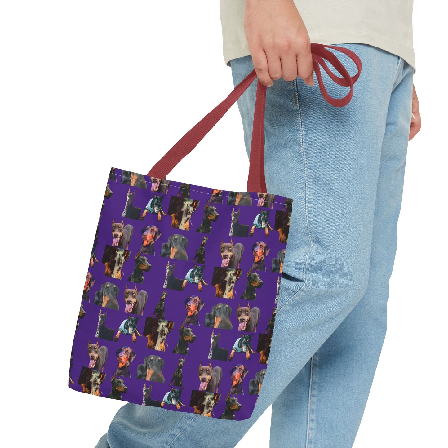 Edition 3 Doberman Model Pattern Purple Tote Bag
