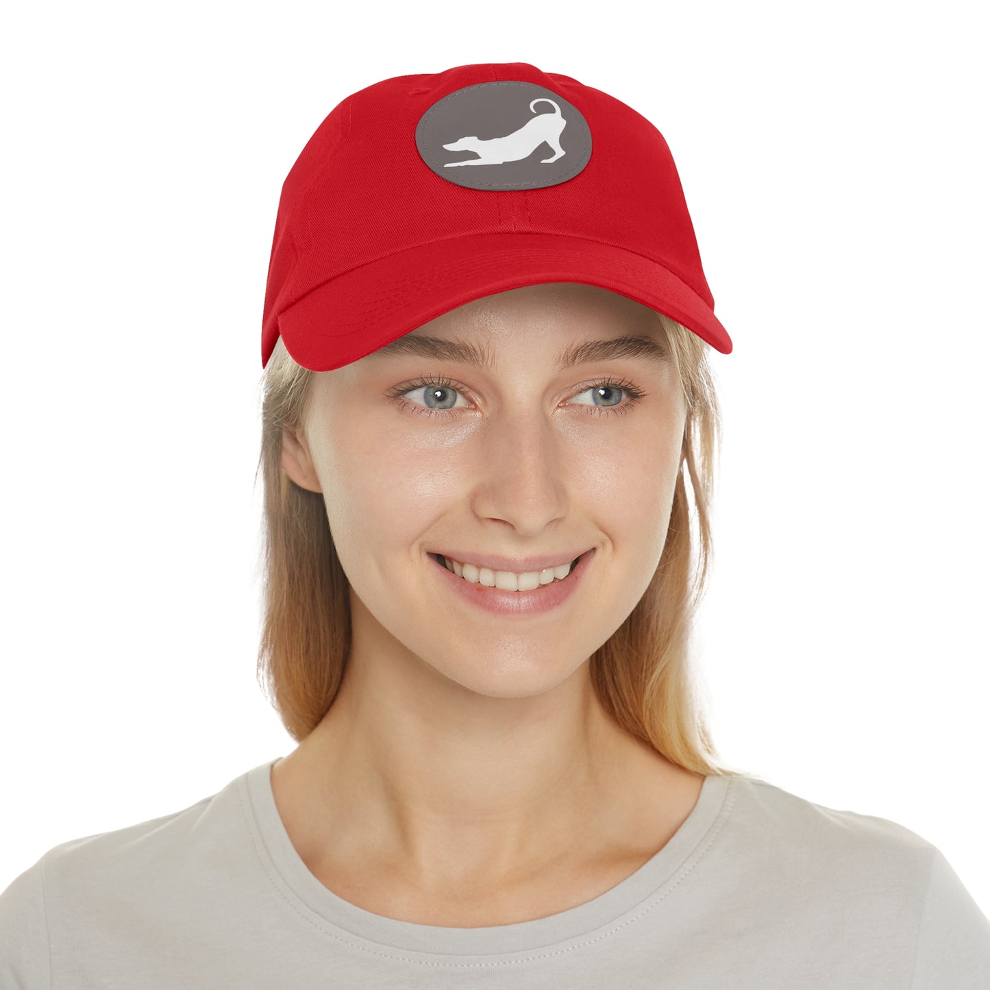 N 2 Dad Hat with Leather Patch (Round)