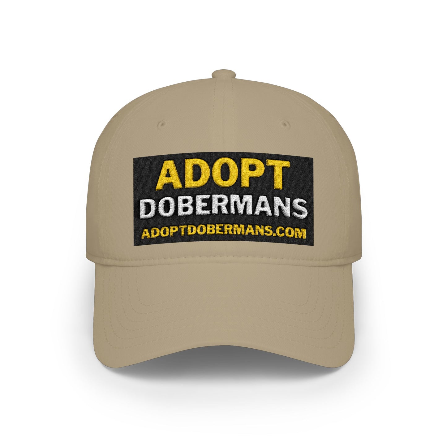 Adopt Dobermans 1 Low Profile Baseball Cap — Rescue Dog Awareness Hat