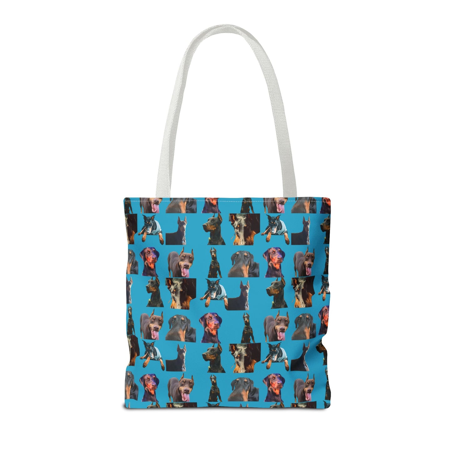 Edition 3 Doberman Model Pattern Turquoise Tote Bag