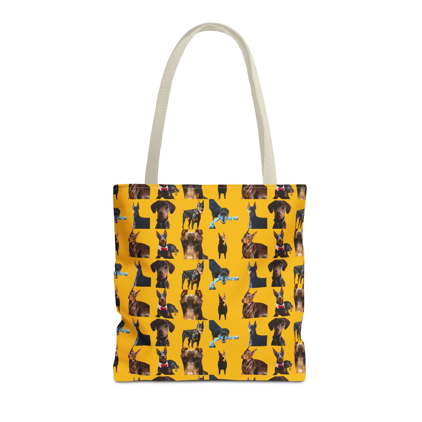 Edition 1 Doberman Model Pattern Yellow Tote Bag