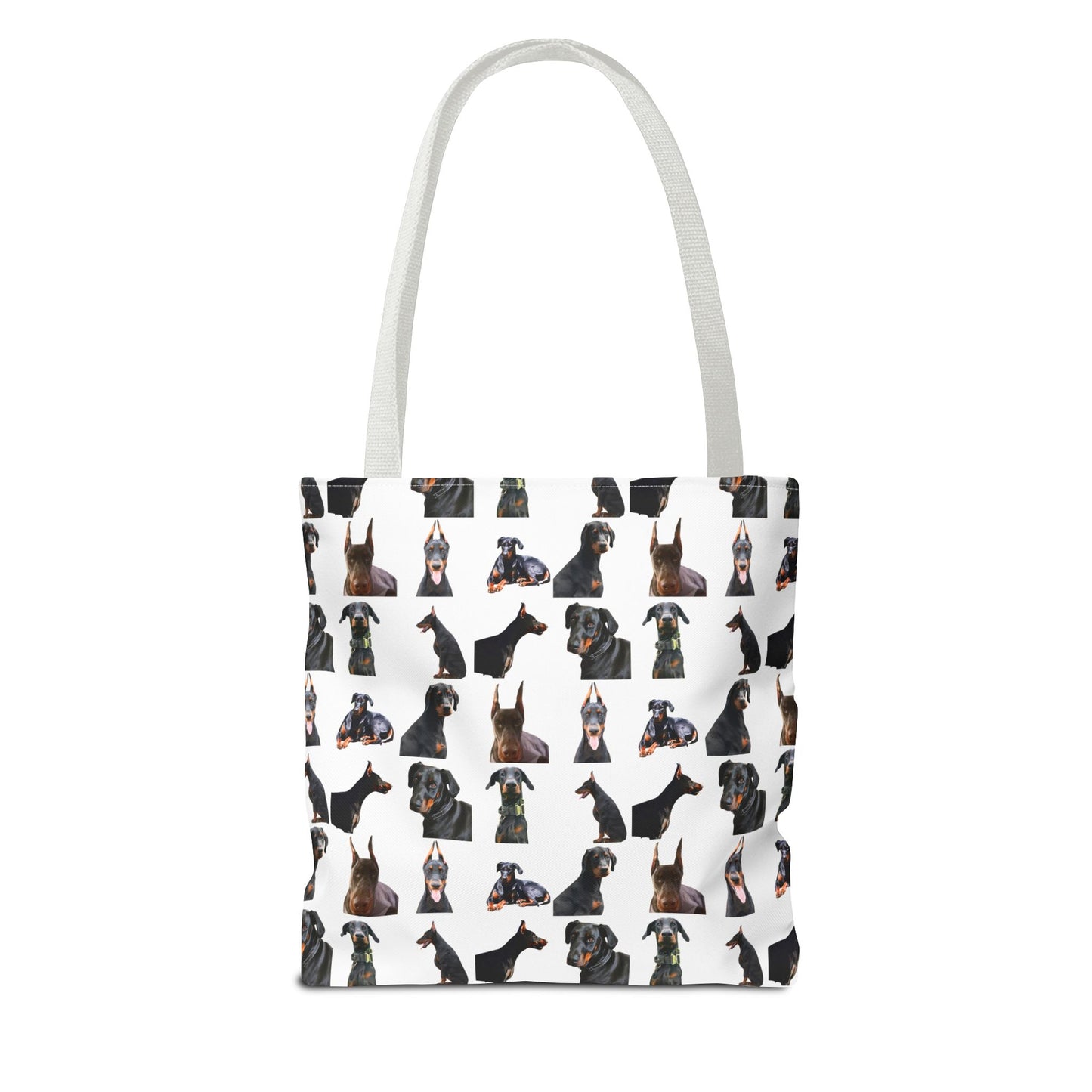 Edition 6 Doberman Model Pattern White Tote Bag