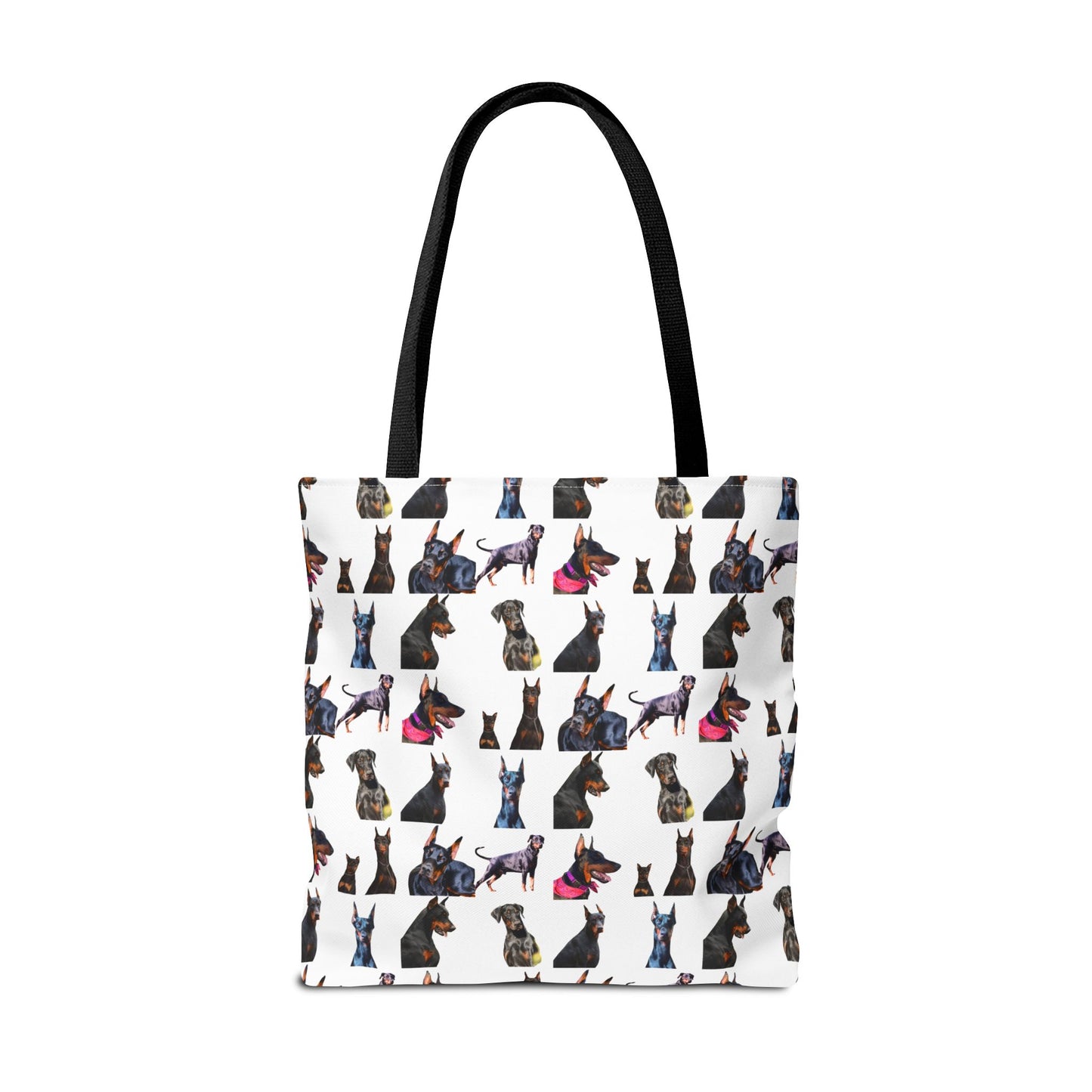 Edition 7 Doberman Model Pattern White Tote Bag