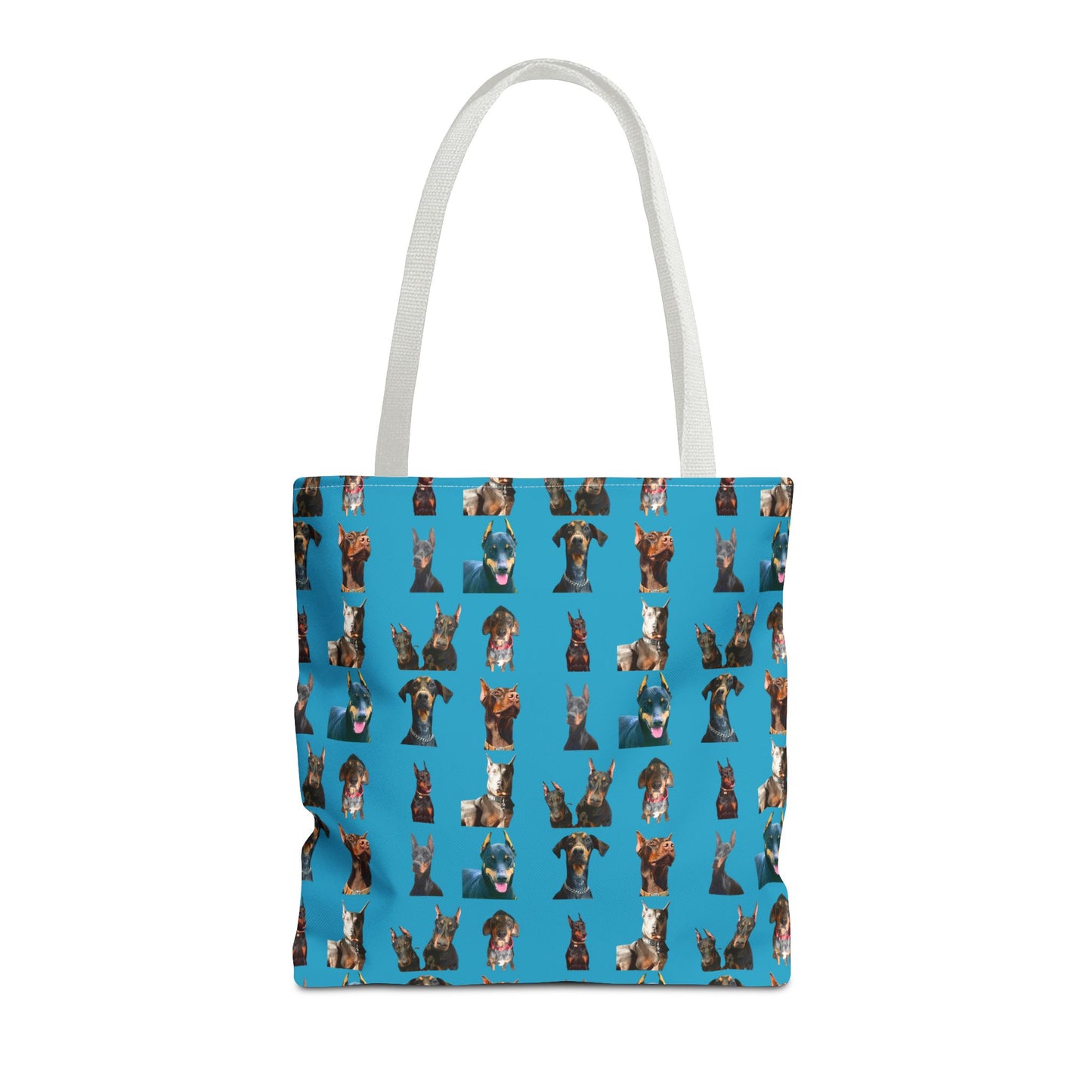 Edition 4 Doberman Model Pattern Turquoise Tote Bag