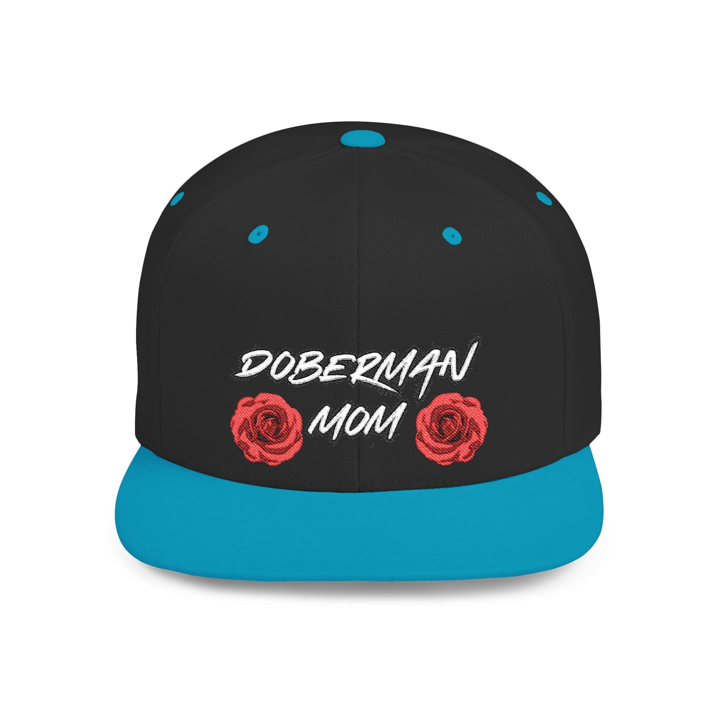 Mom 1 Embroidered Flat Bill Snapback