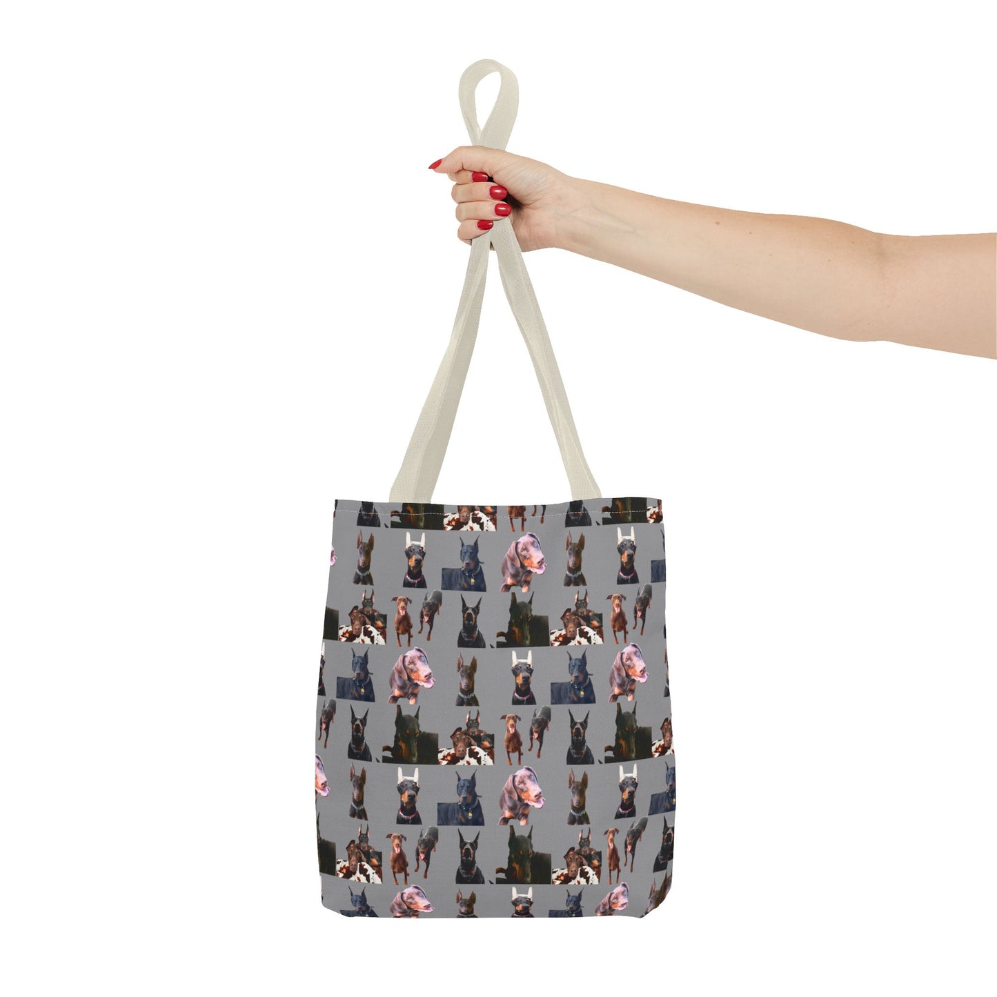 Edition 10 Doberman Model Pattern Gray Tote Bag