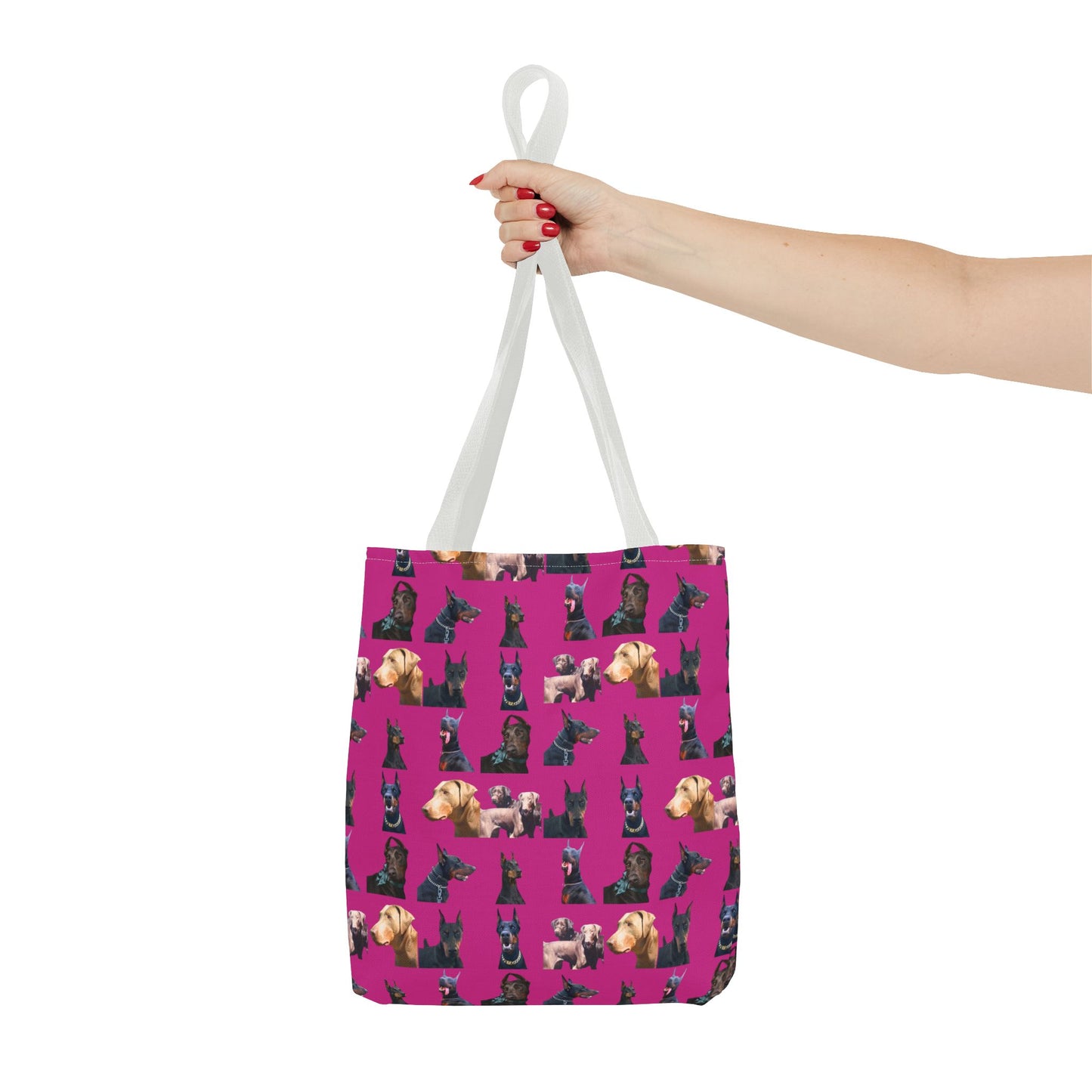 Edition 8 Doberman Model Pattern Pink Tote Bag