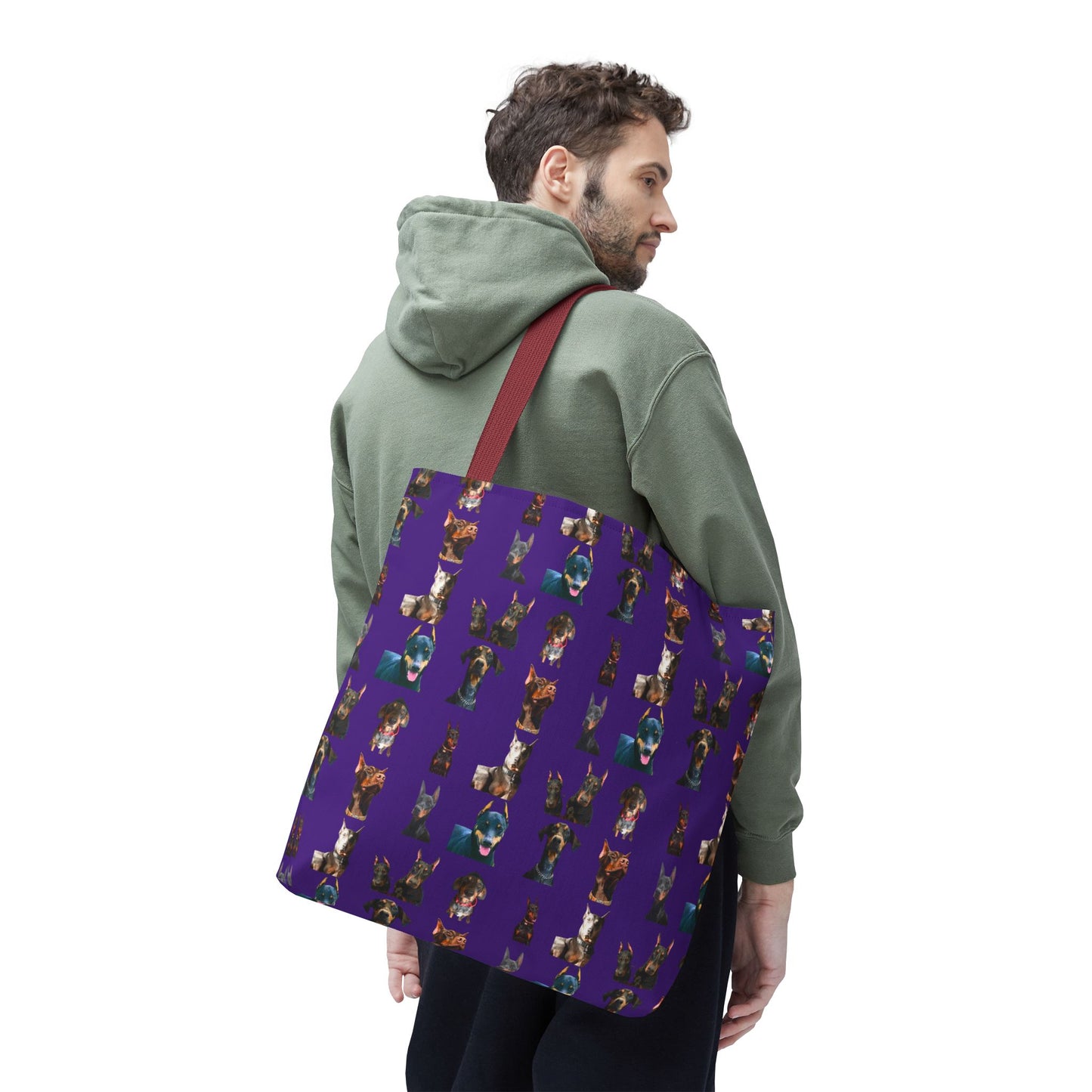 Edition 4 Doberman Model Pattern Purple Tote Bag