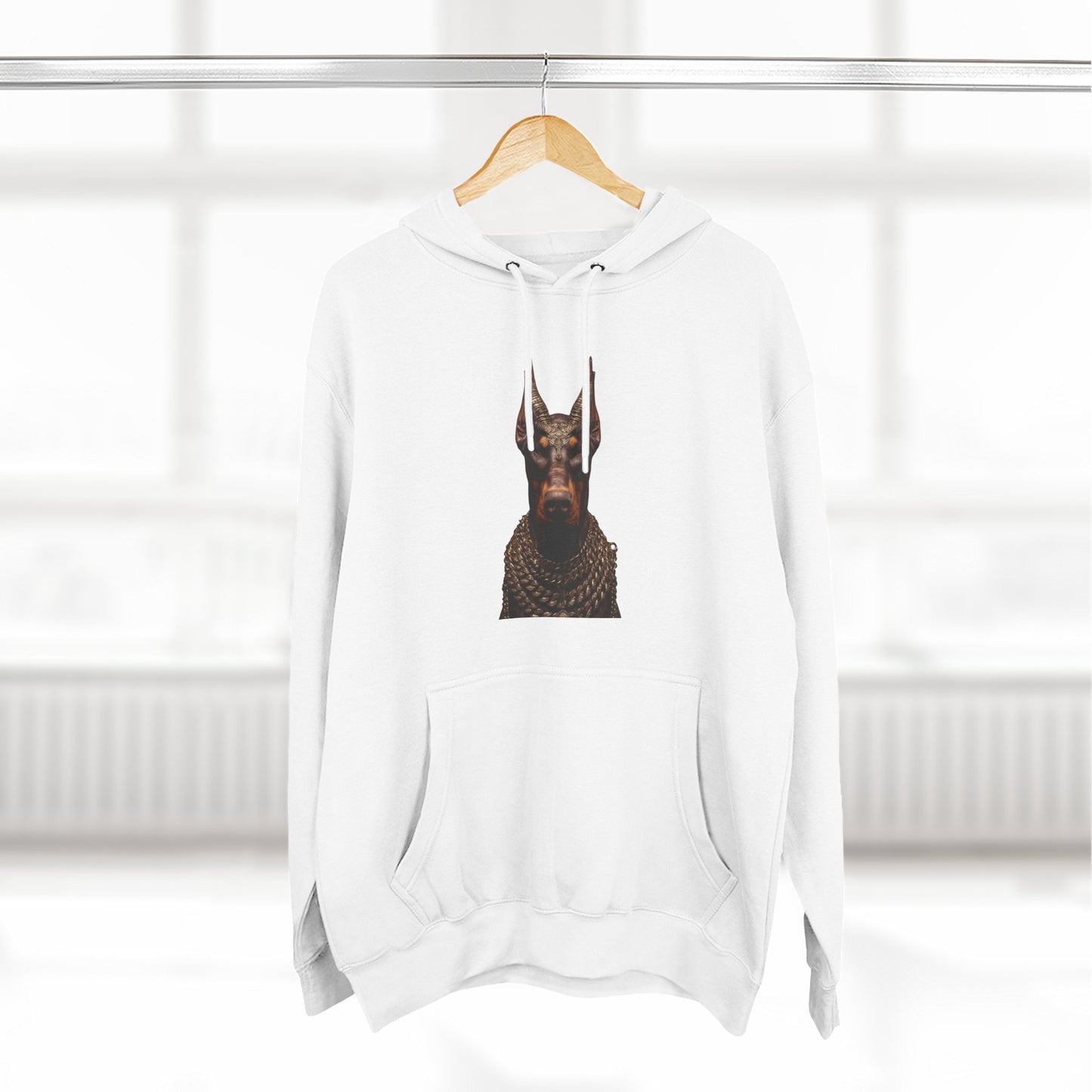 Doberman Goat 4 Fleece Hoodie