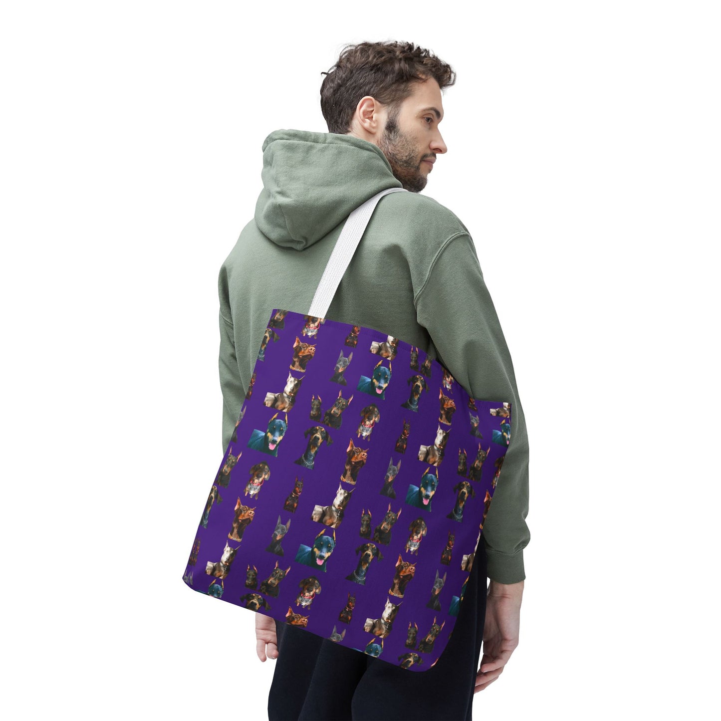 Edition 4 Doberman Model Pattern Purple Tote Bag