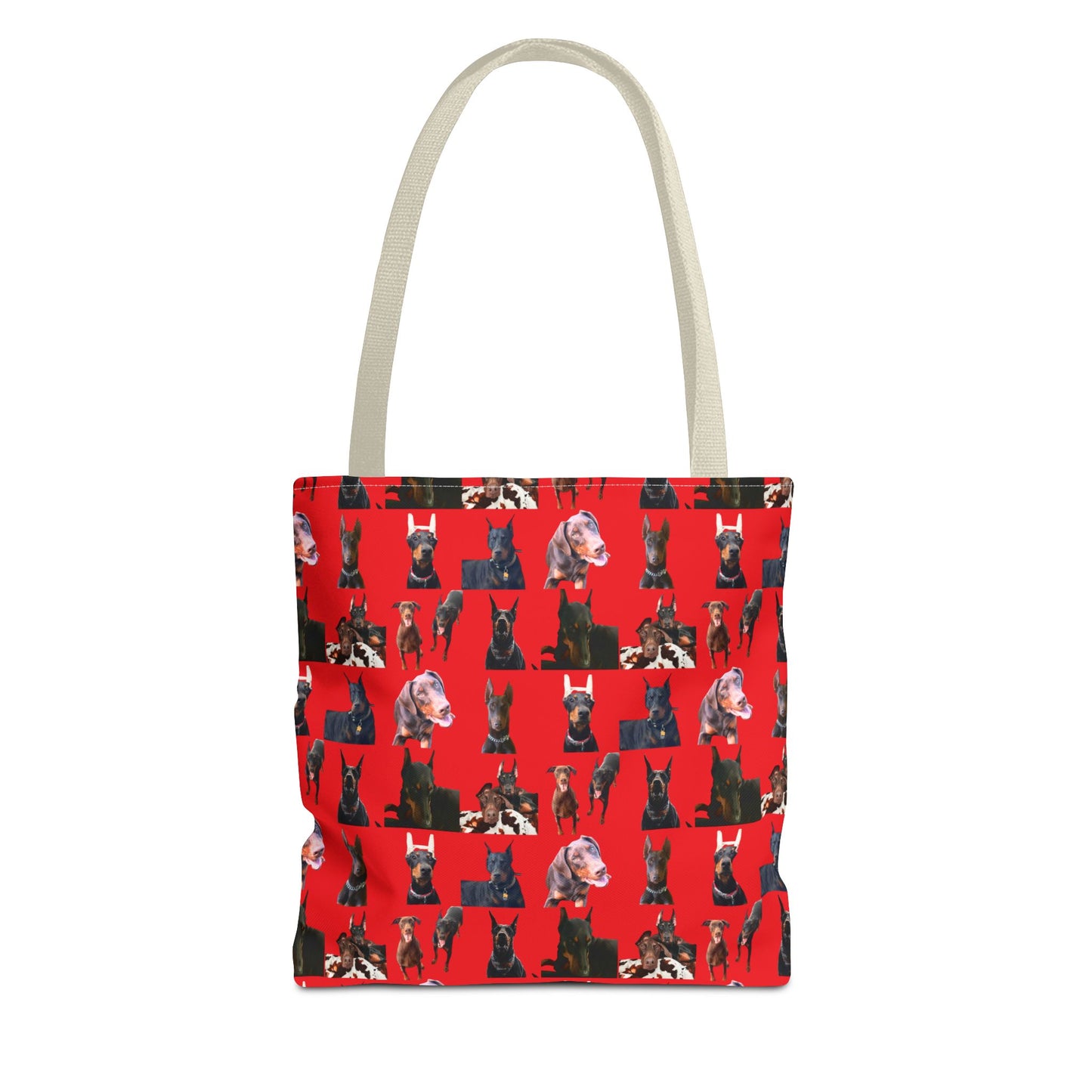 Edition 10 Doberman Model Pattern Red Tote Bag