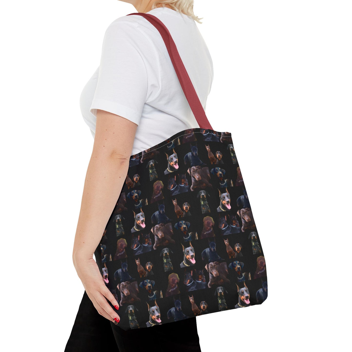 Edition 5 Doberman Model Pattern Black Tote Bag