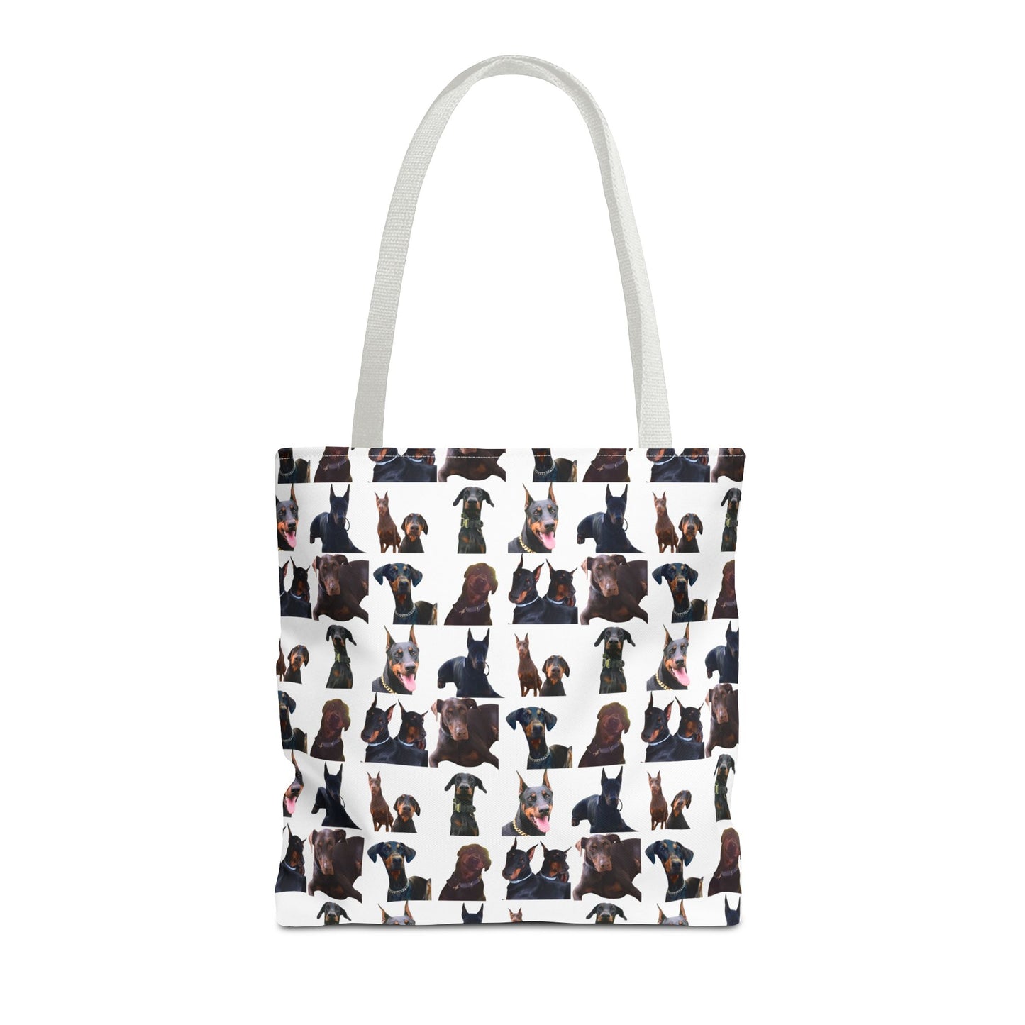 Edition 5 Doberman Model Pattern White Tote Bag