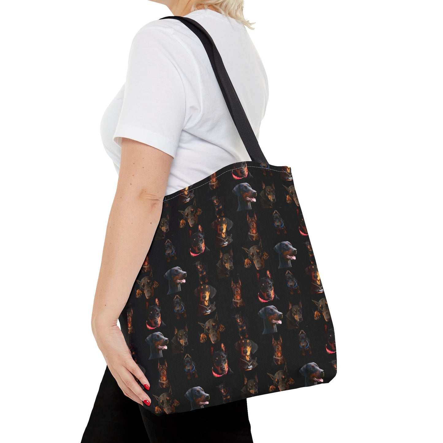 Edition 2 Doberman Model Pattern Black Tote Bag