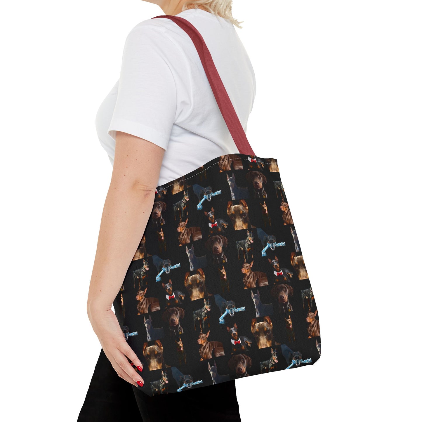 Edition 1 Doberman Model Pattern Black Tote Bag