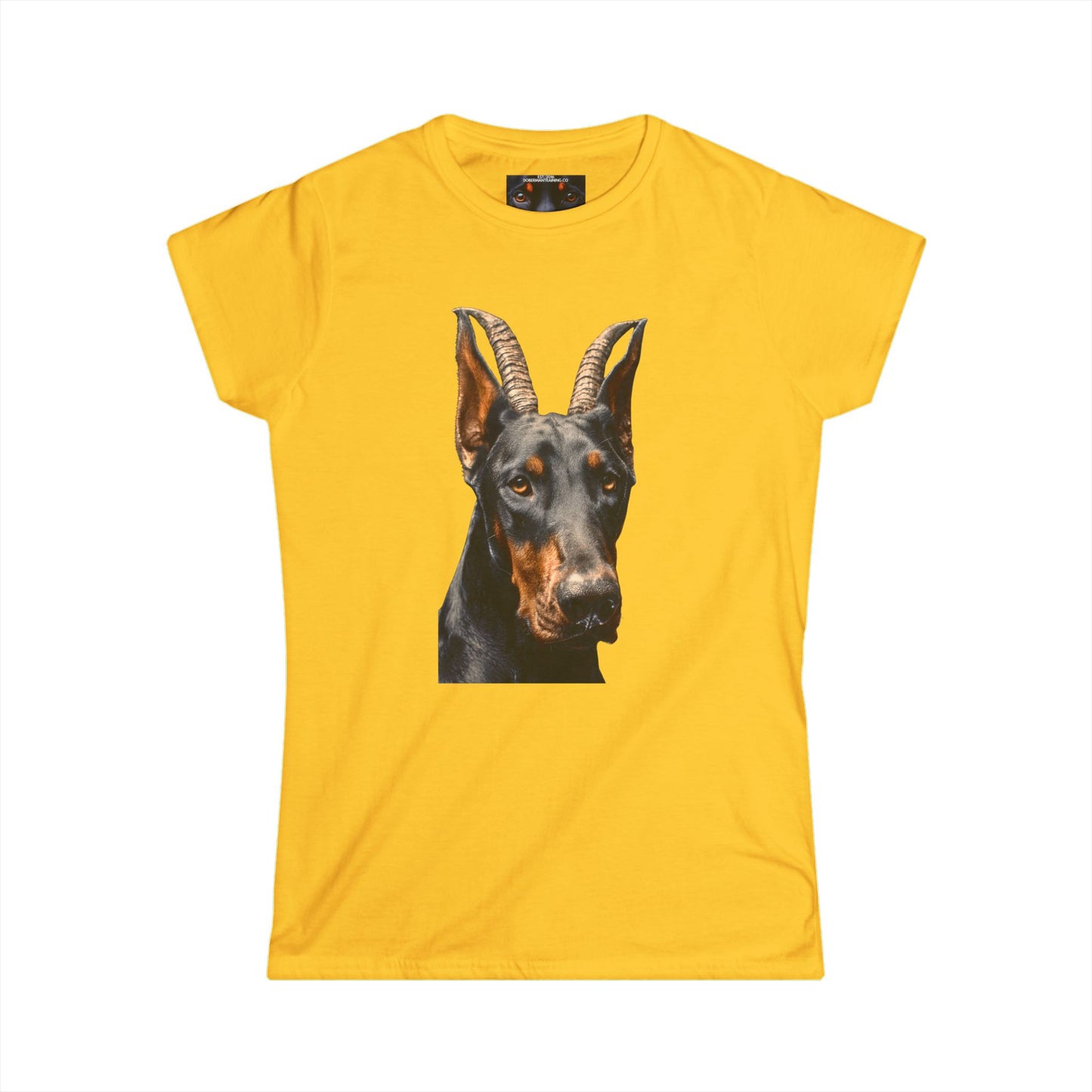 Doberman Goat 2 Women's Softstyle Tee