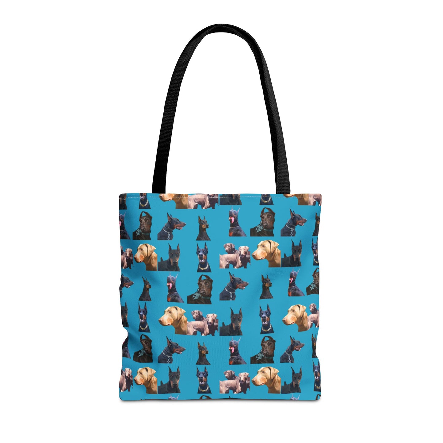 Edition 8 Doberman Model Pattern Turquoise Tote Bag