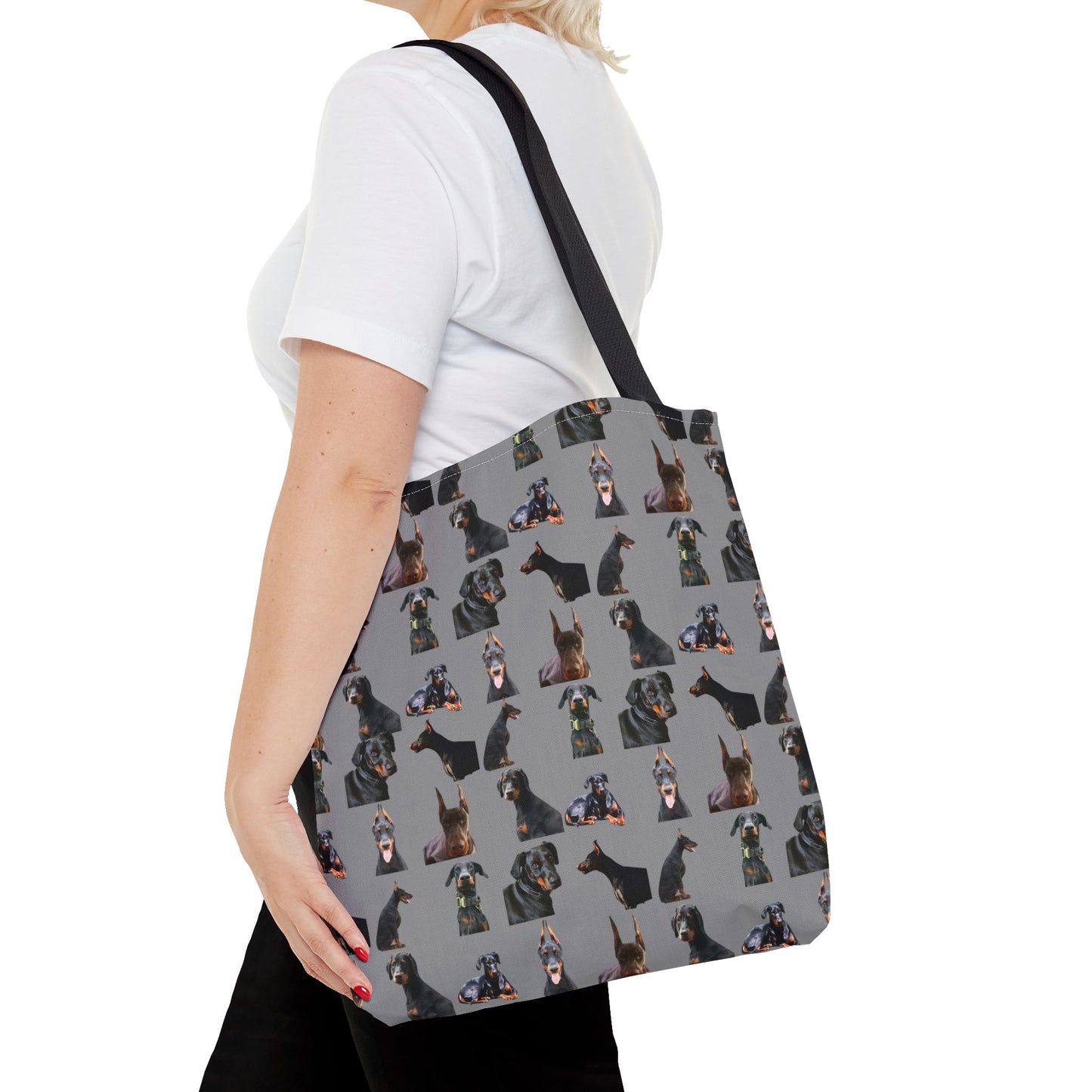 Edition 6 Doberman Model Pattern Gray Tote Bag