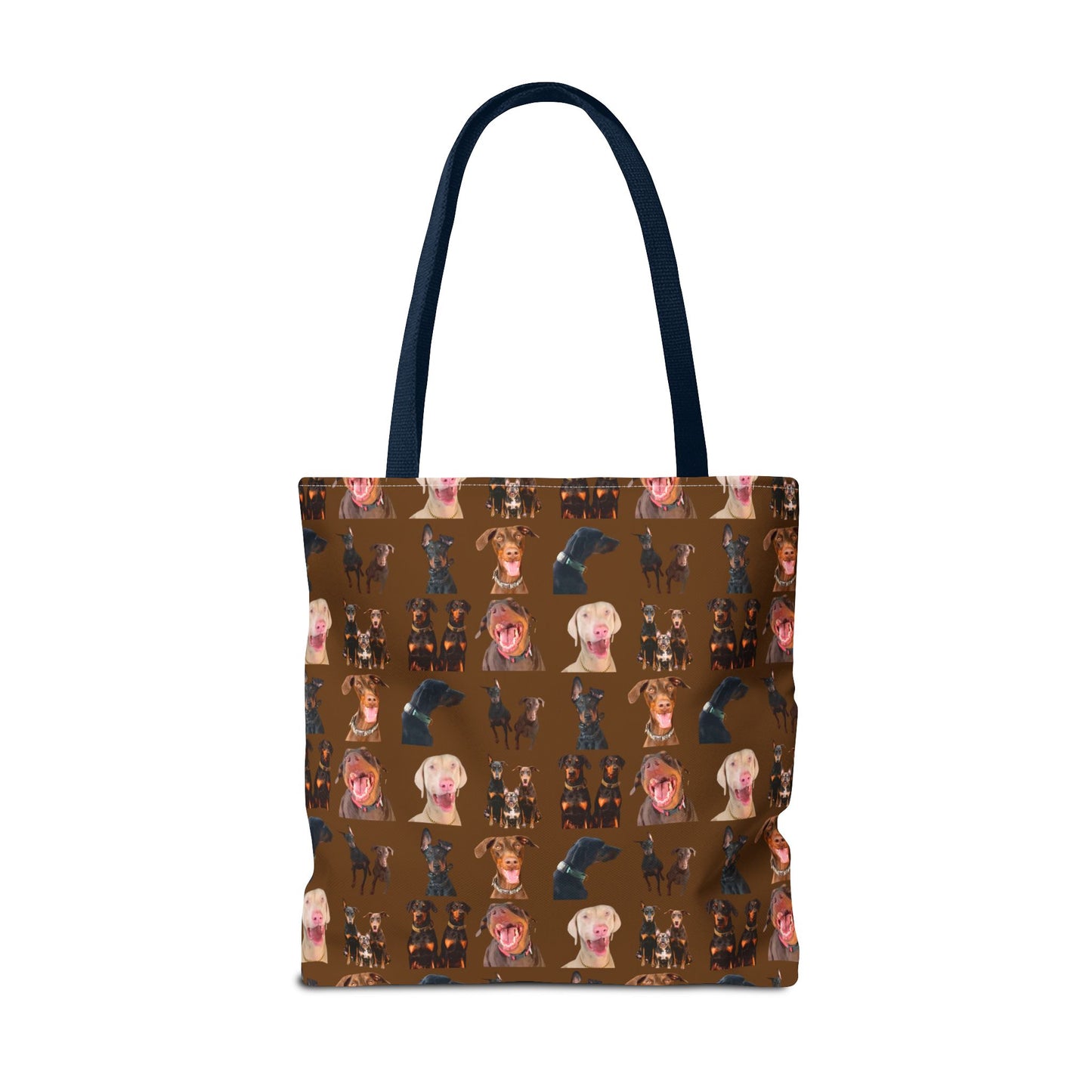 Edition 9 Doberman Model Pattern Brown Tote Bag
