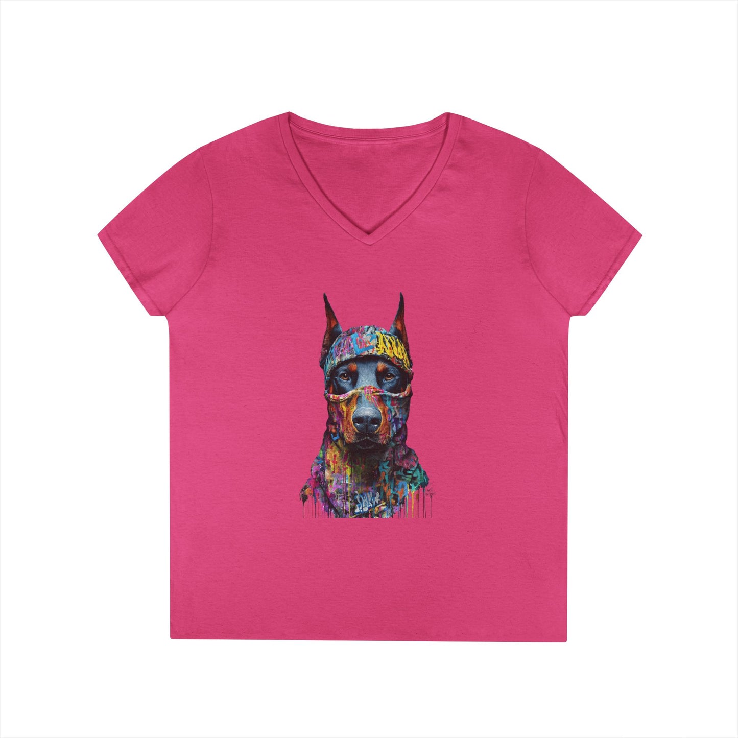 Doberman 5 V-Neck Tee Shirt for Women