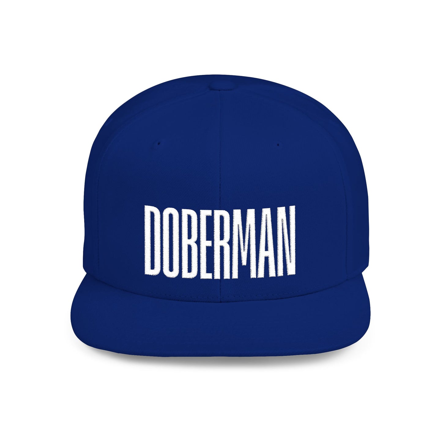 Doberman 2 Embroidered Flat Bill Snapback