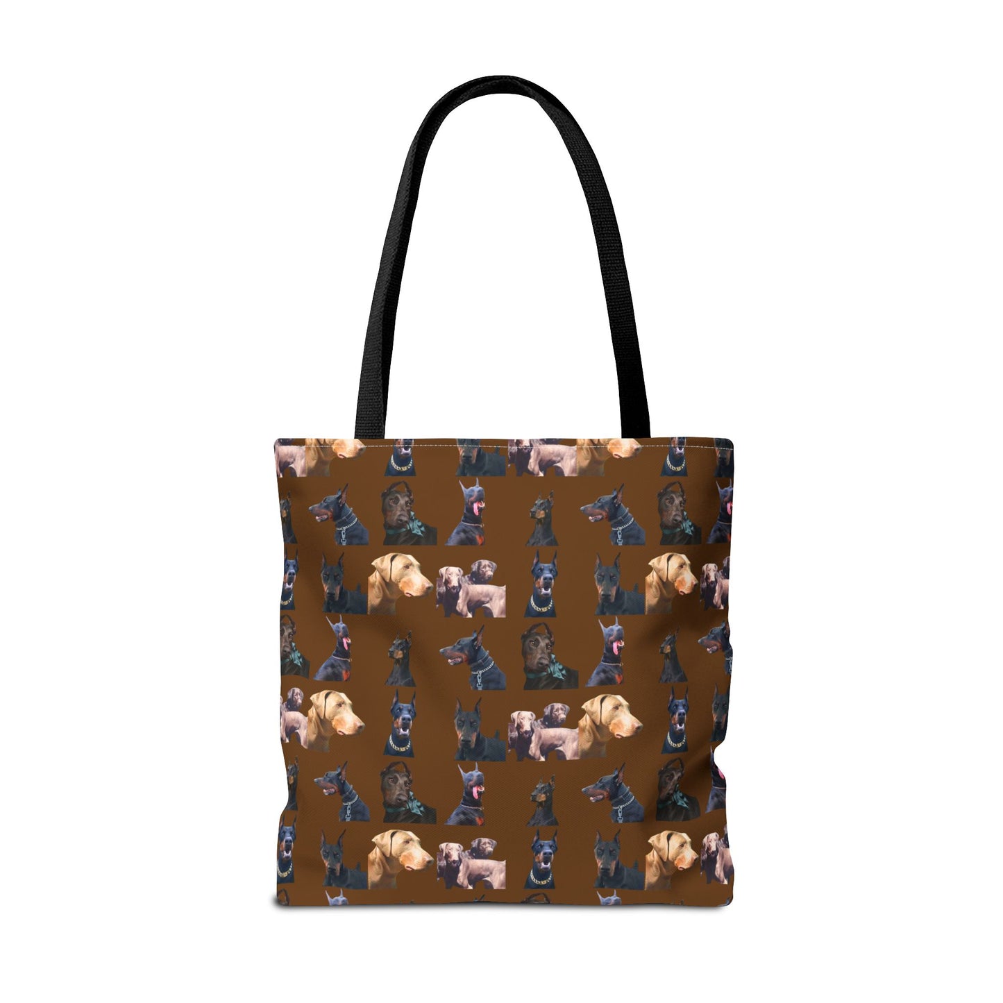 Edition 8 Doberman Model Pattern Brown Tote Bag