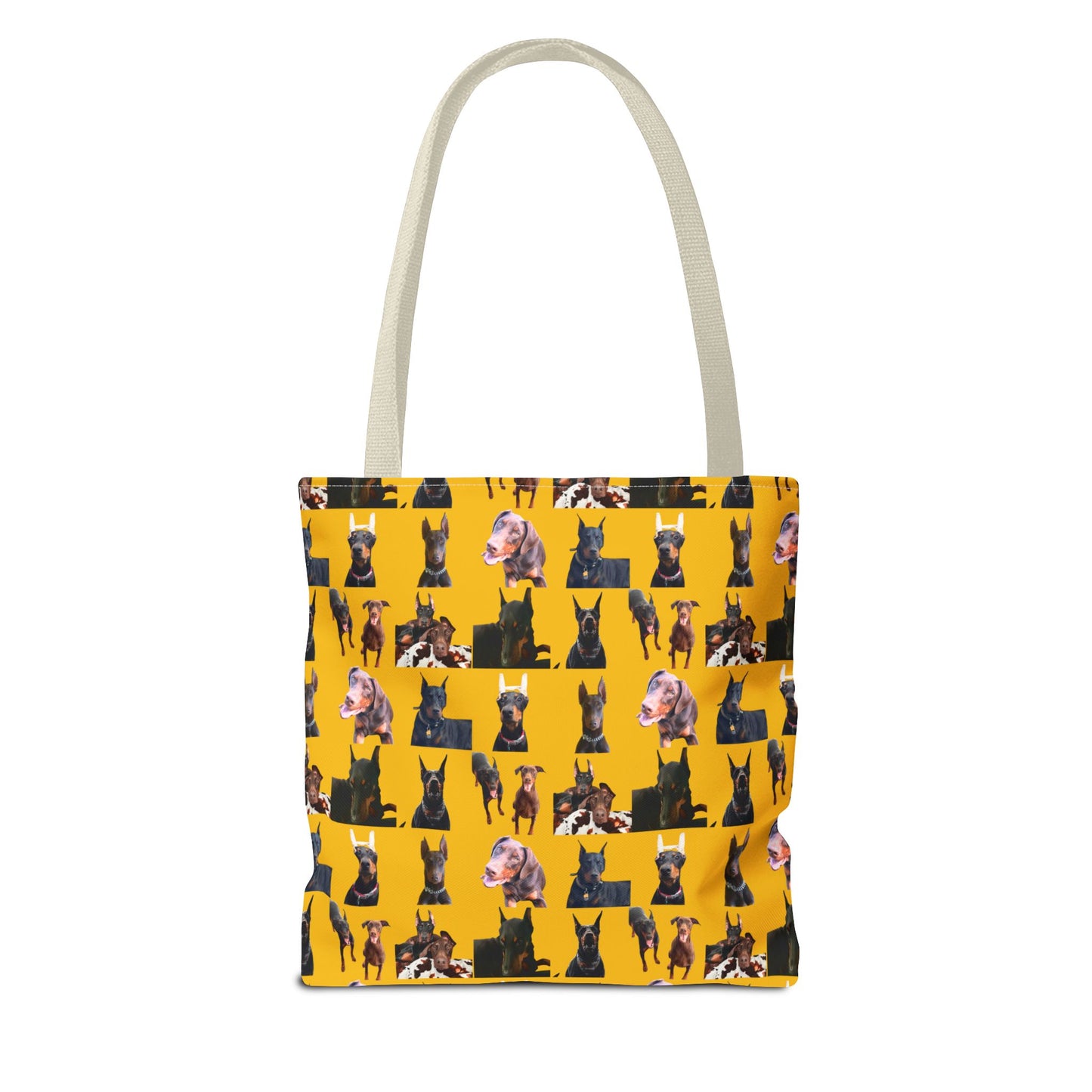 Edition 10 Doberman Model Pattern Yellow Tote Bag