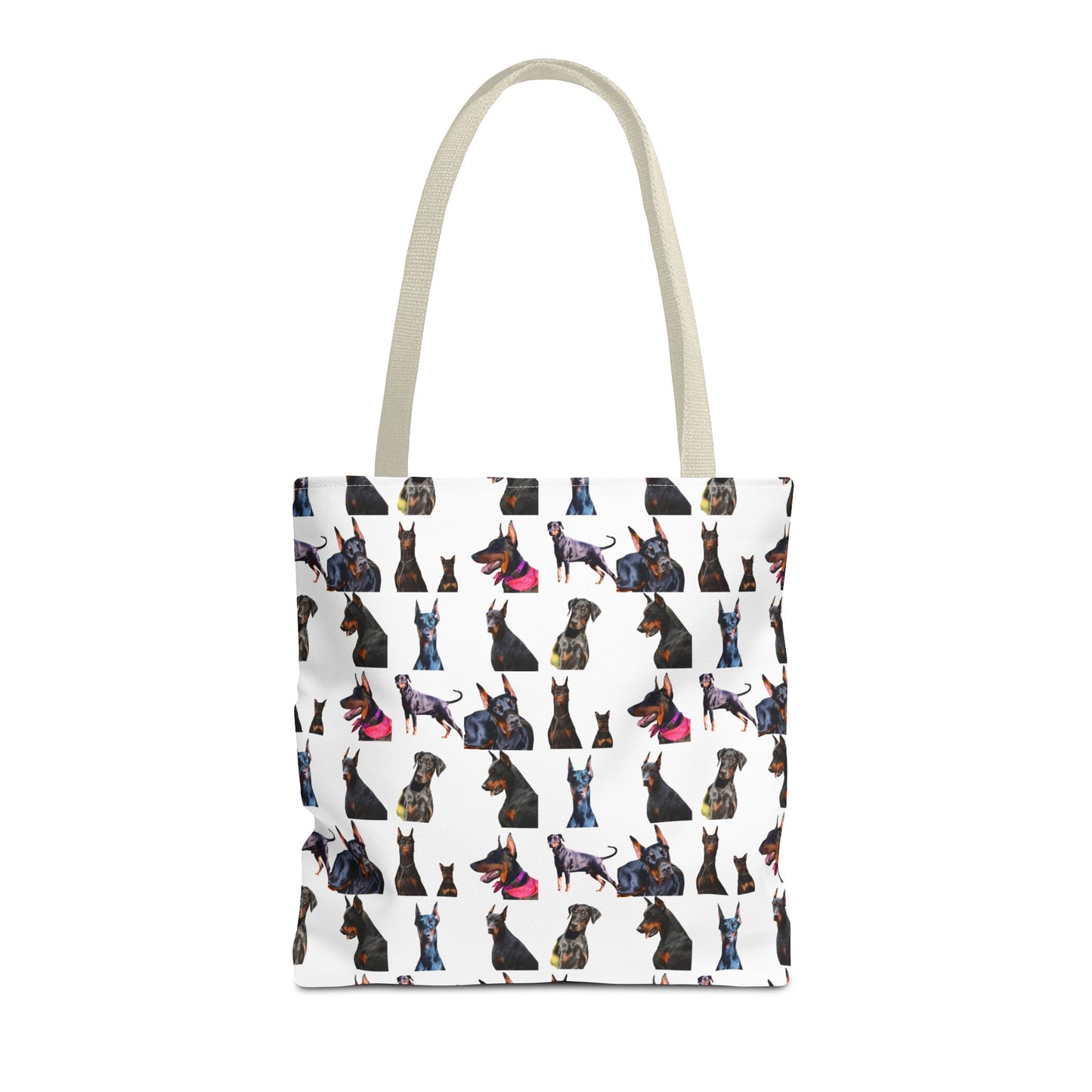 Edition 7 Doberman Model Pattern White Tote Bag