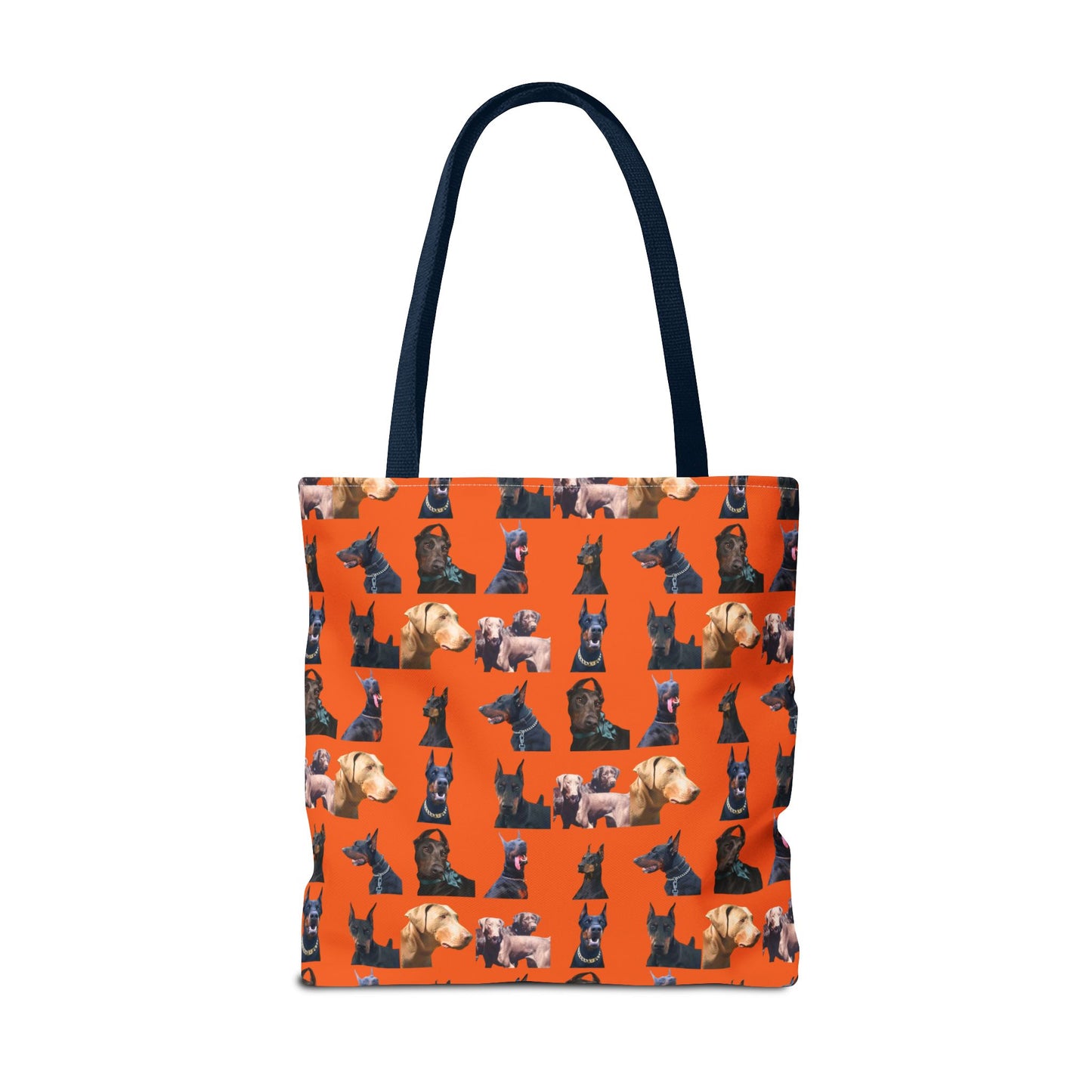 Edition 8 Doberman Model Pattern Orange Tote Bag