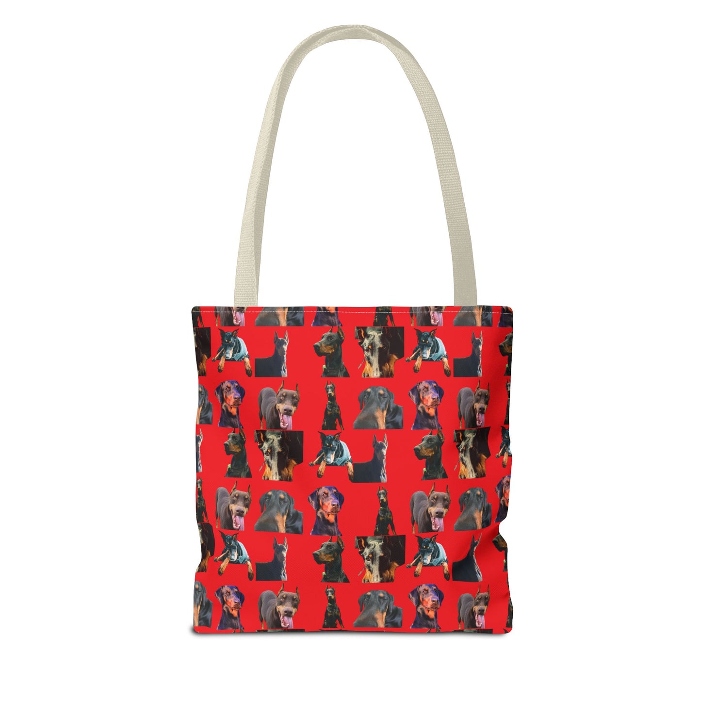 Edition 3 Doberman Model Pattern Red Tote Bag
