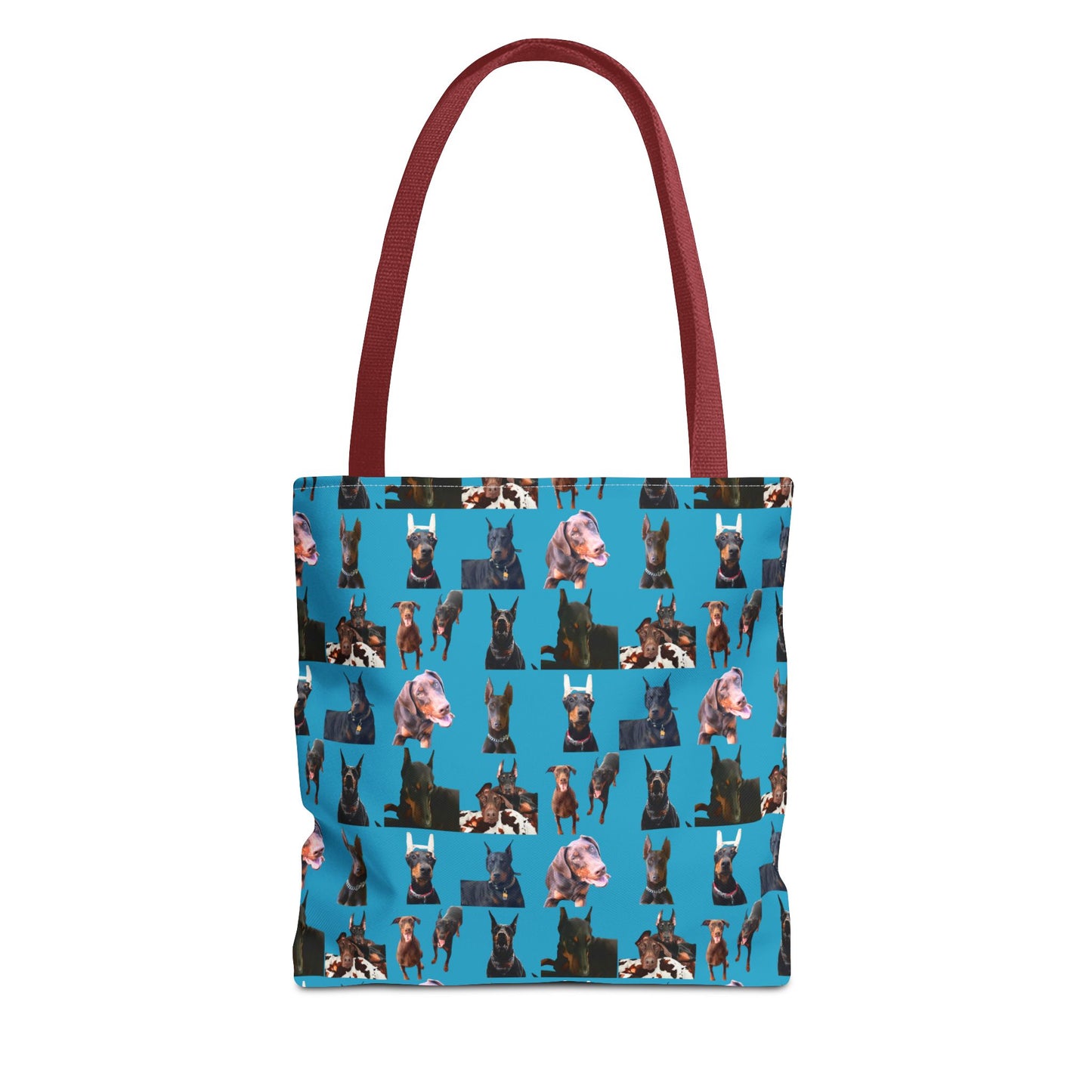 Edition 10 Doberman Model Pattern Turquoise Tote Bag