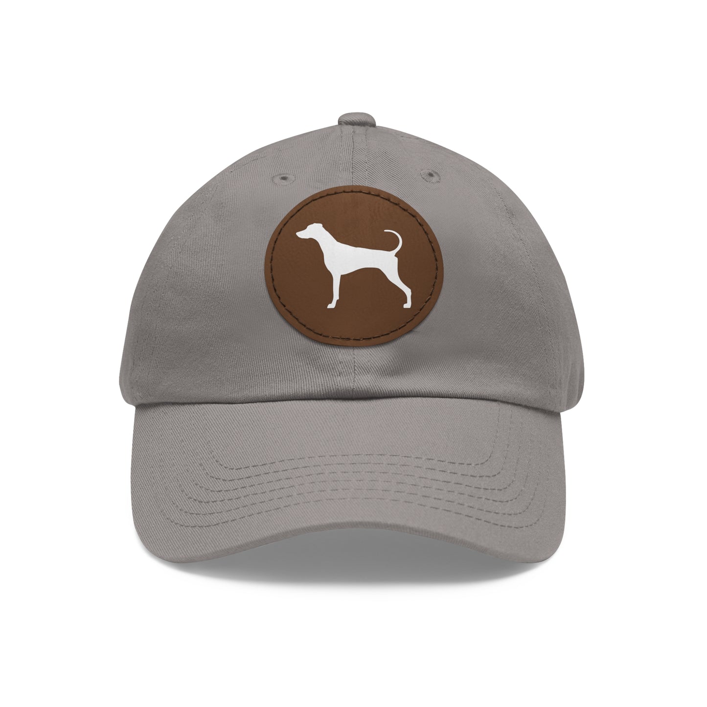N 7 Dad Hat with Leather Patch (Round)