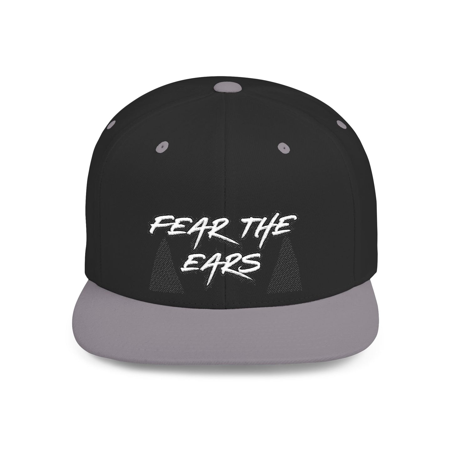 Ears 2 Embroidered Flat Bill Snapback