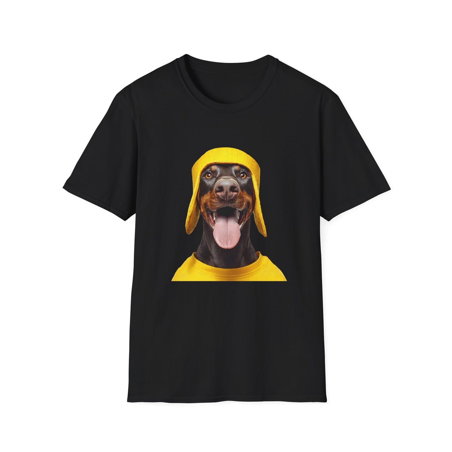 Doberman 3 Portrait T‑Shirt