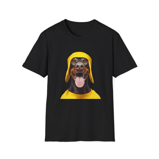 Doberman 3 Portrait T‑Shirt