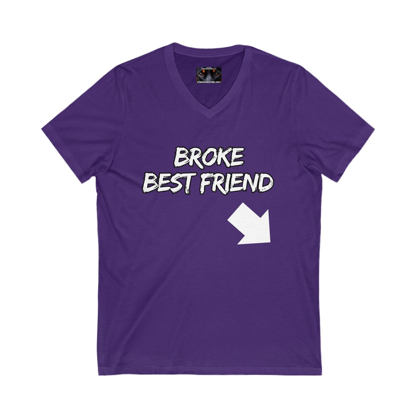 Bestfriend 1 Private Label Unisex Jersey Short Sleeve V-Neck Tee